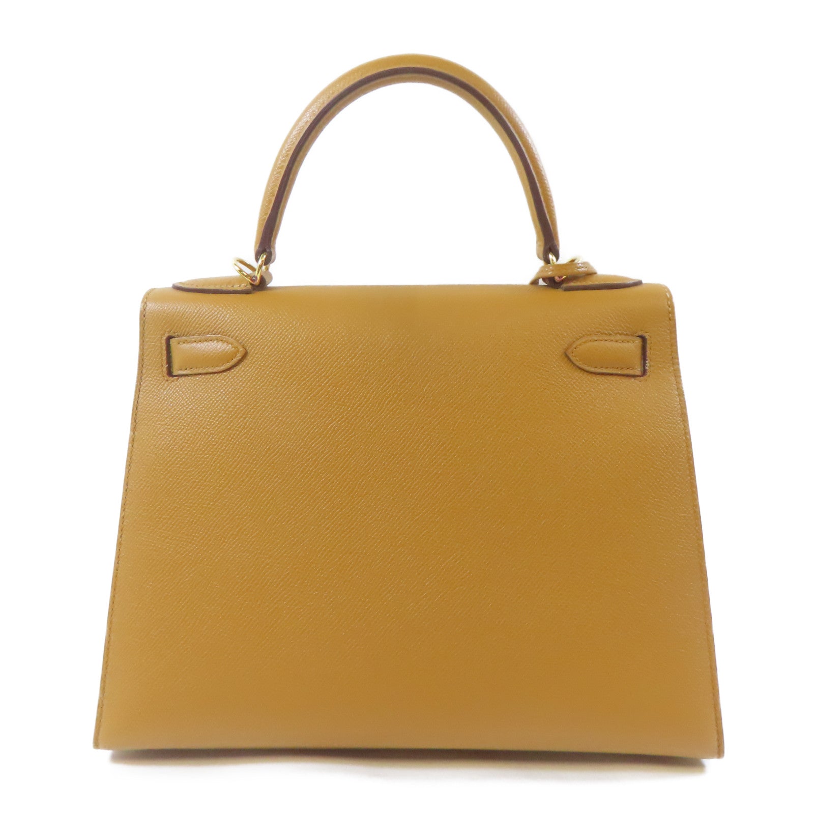 HERMES Epsom皮革Kelly 28金扣手挽肩背兩用袋Caramel/啡色