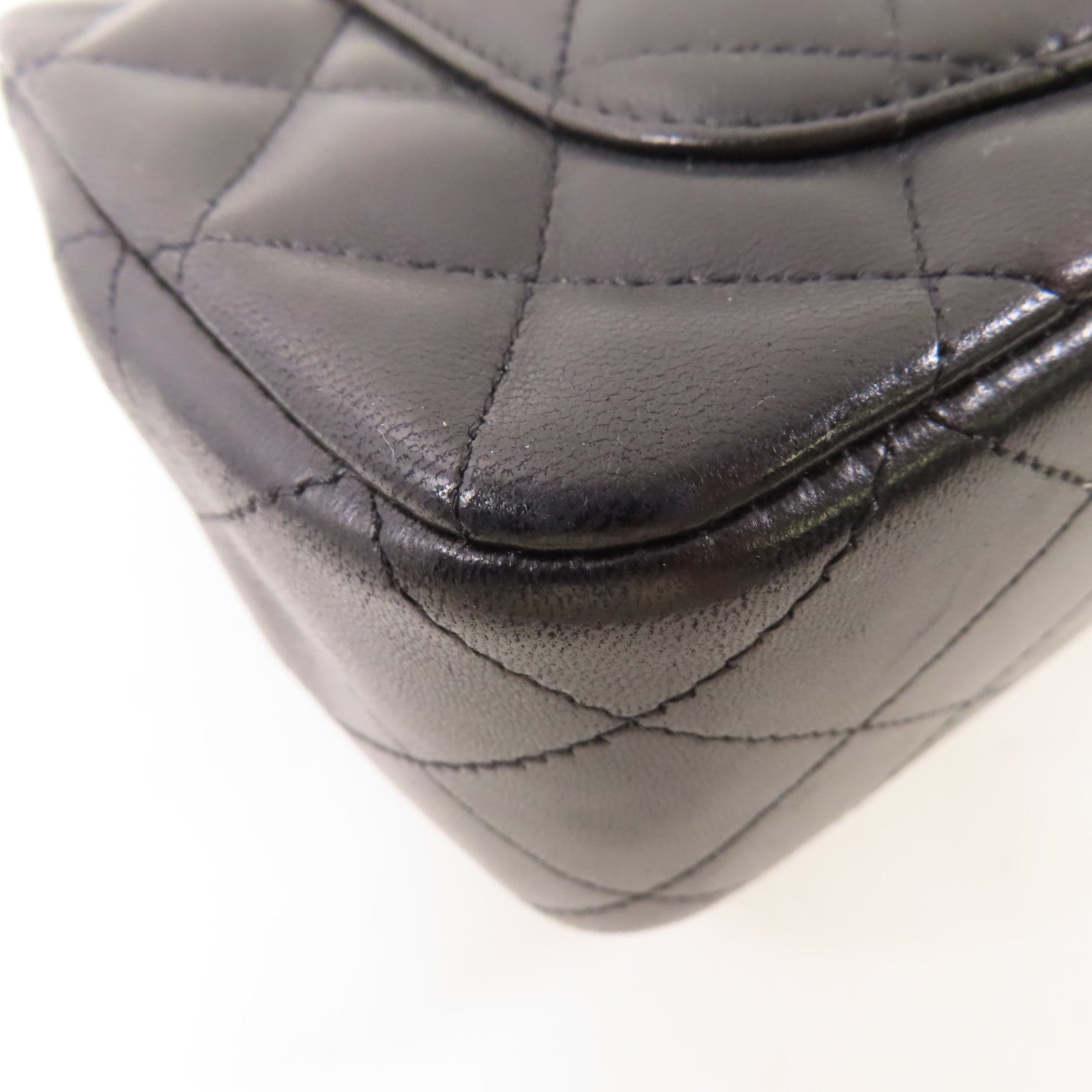 CHANEL 羊皮皮革Shoulder Bag銀扣鏈帶肩背袋
