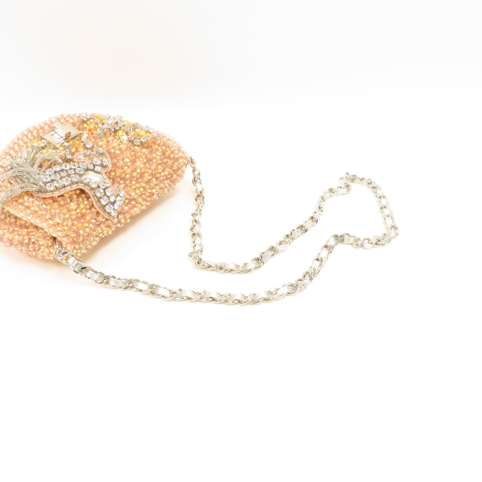 ANTEPRIMA PVC Chain Shoulder Bag銀扣鏈帶肩背袋粉紅色