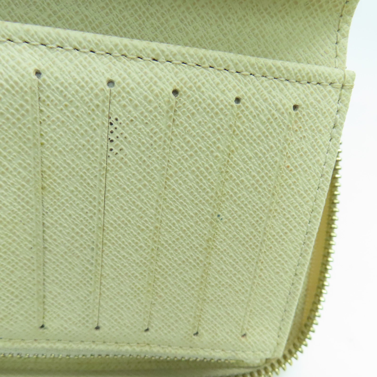 LOUIS VUITTON 【激減優惠】Damier Azur Zippy Wallet金扣錢包白色