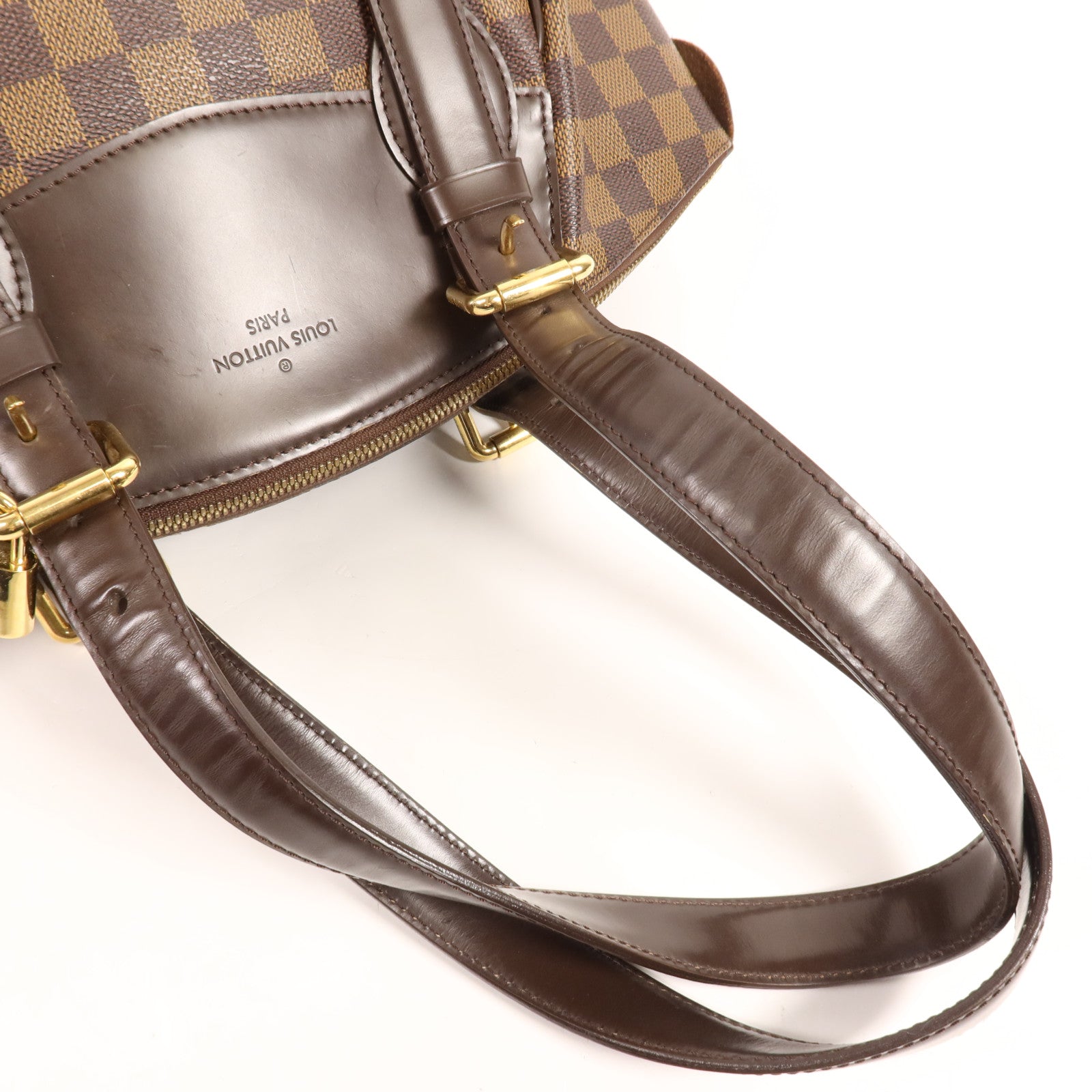 LOUIS VUITTON Damier Verona MM金扣肩背袋
