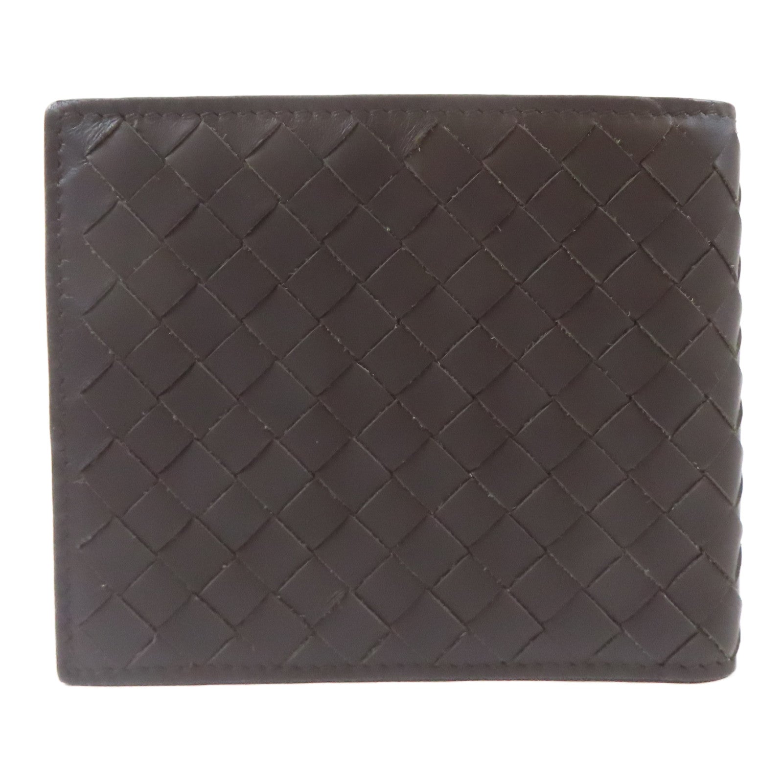 BOTTEGA VENETA 織紋羊皮皮革Bifold Wallet錢包啡色