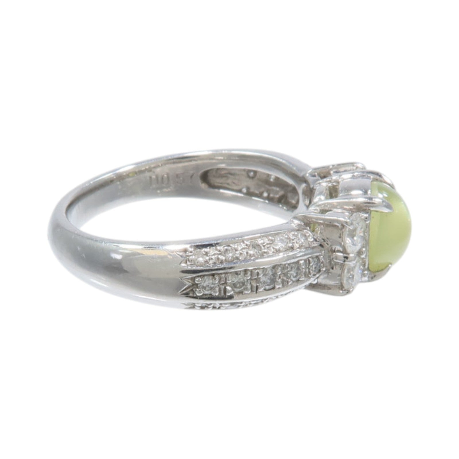 JEWELRY PT900鉑金Cat's EyeDiamond Ring貓眼石/鑽石戒指