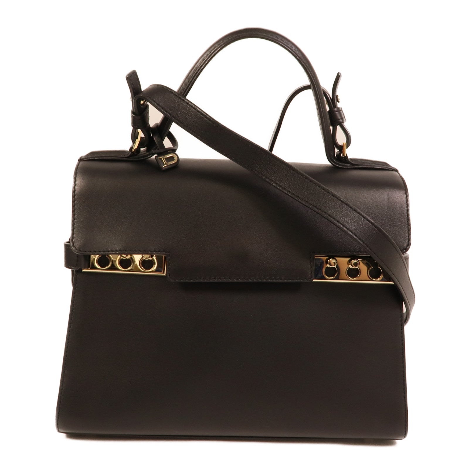 Delvaux 牛皮皮革Tempete MM手挽肩背兩用袋