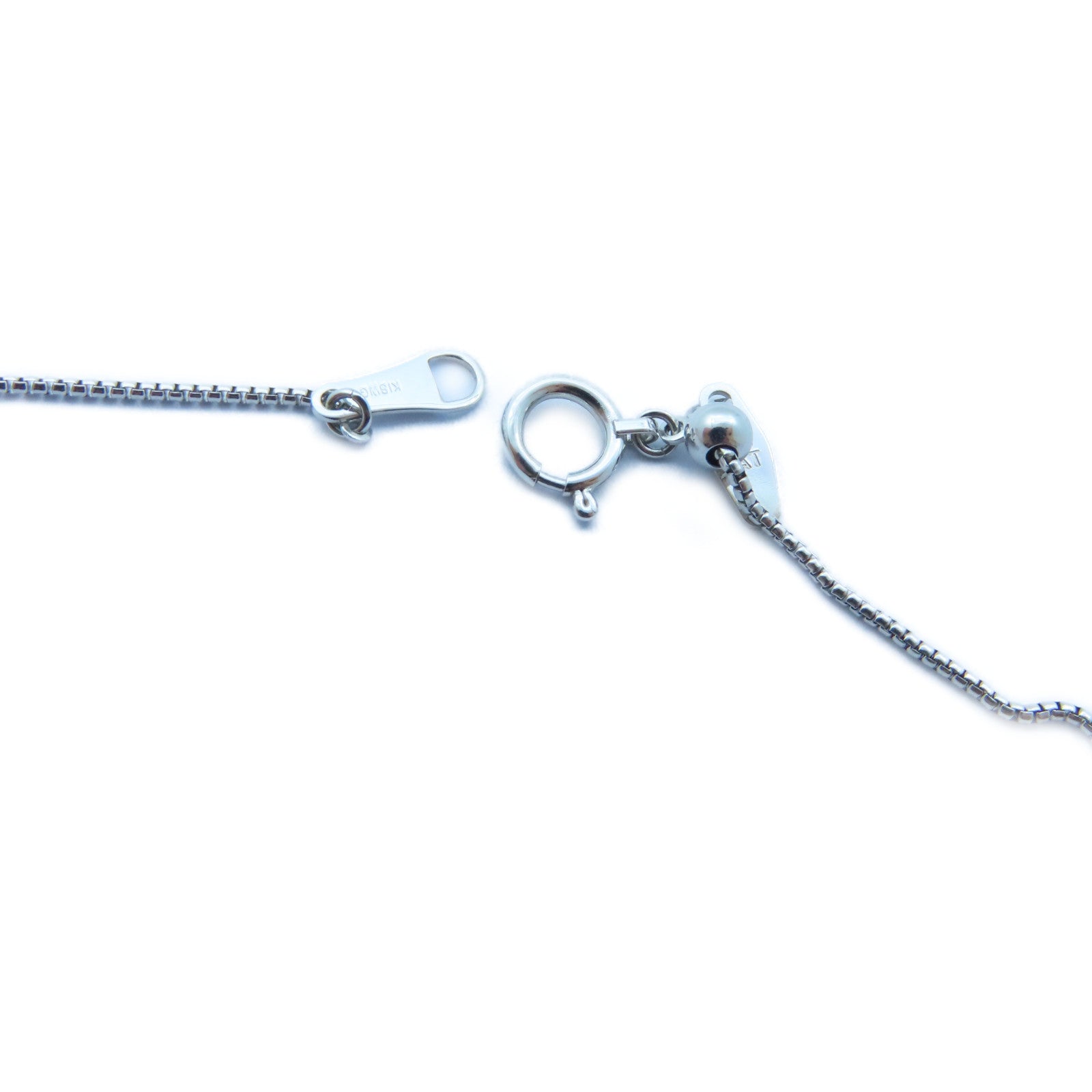 JEWELRY 【激減優惠】PT900白金/18K白金Diamond Necklace 0.166ct/0.10ct鑽石項鍊#44cm