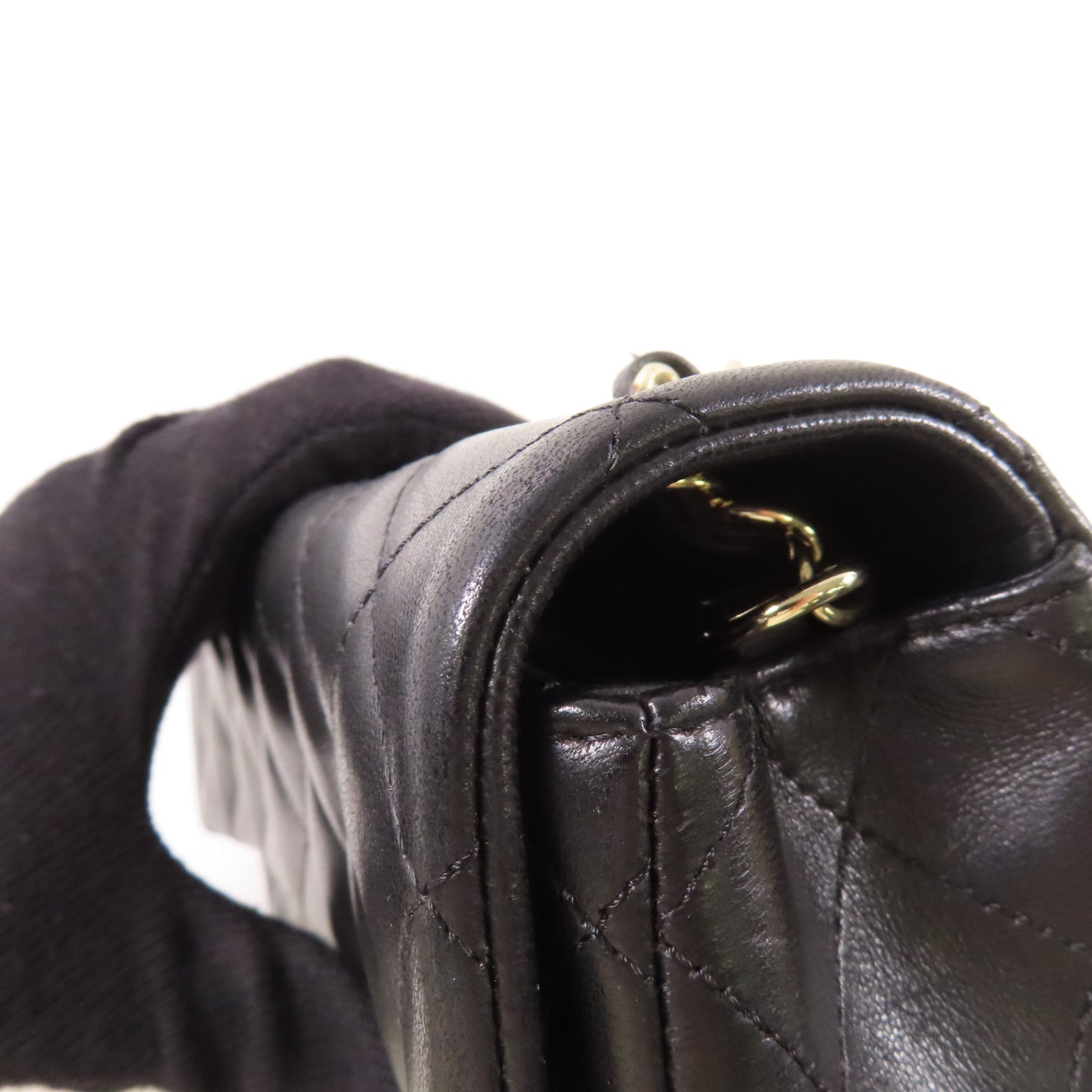 CHANEL 羊皮皮革Shoulder Bag銀扣鏈帶肩背袋