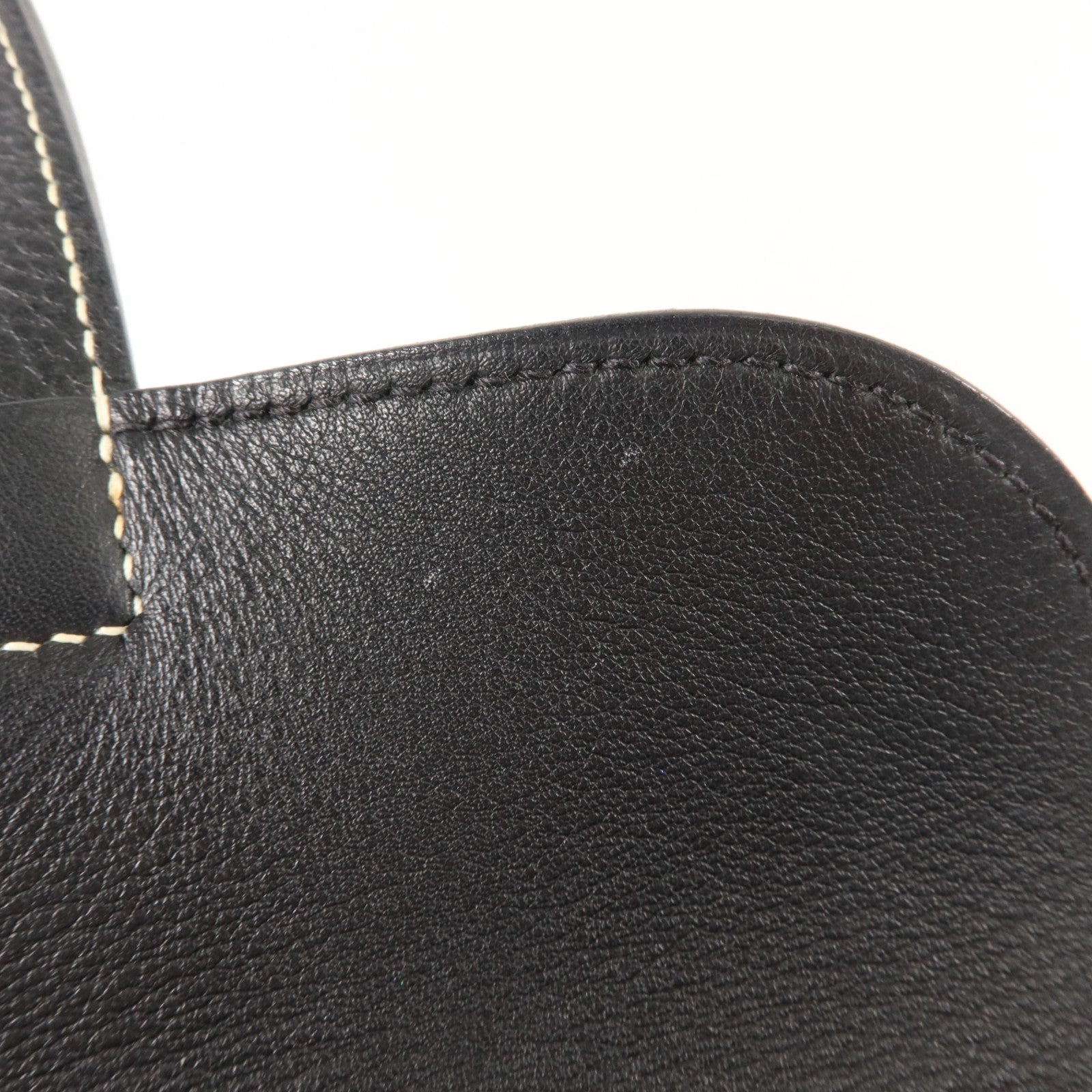 HERMES Clemence皮革Halzan 31手挽肩背兩用袋Noir