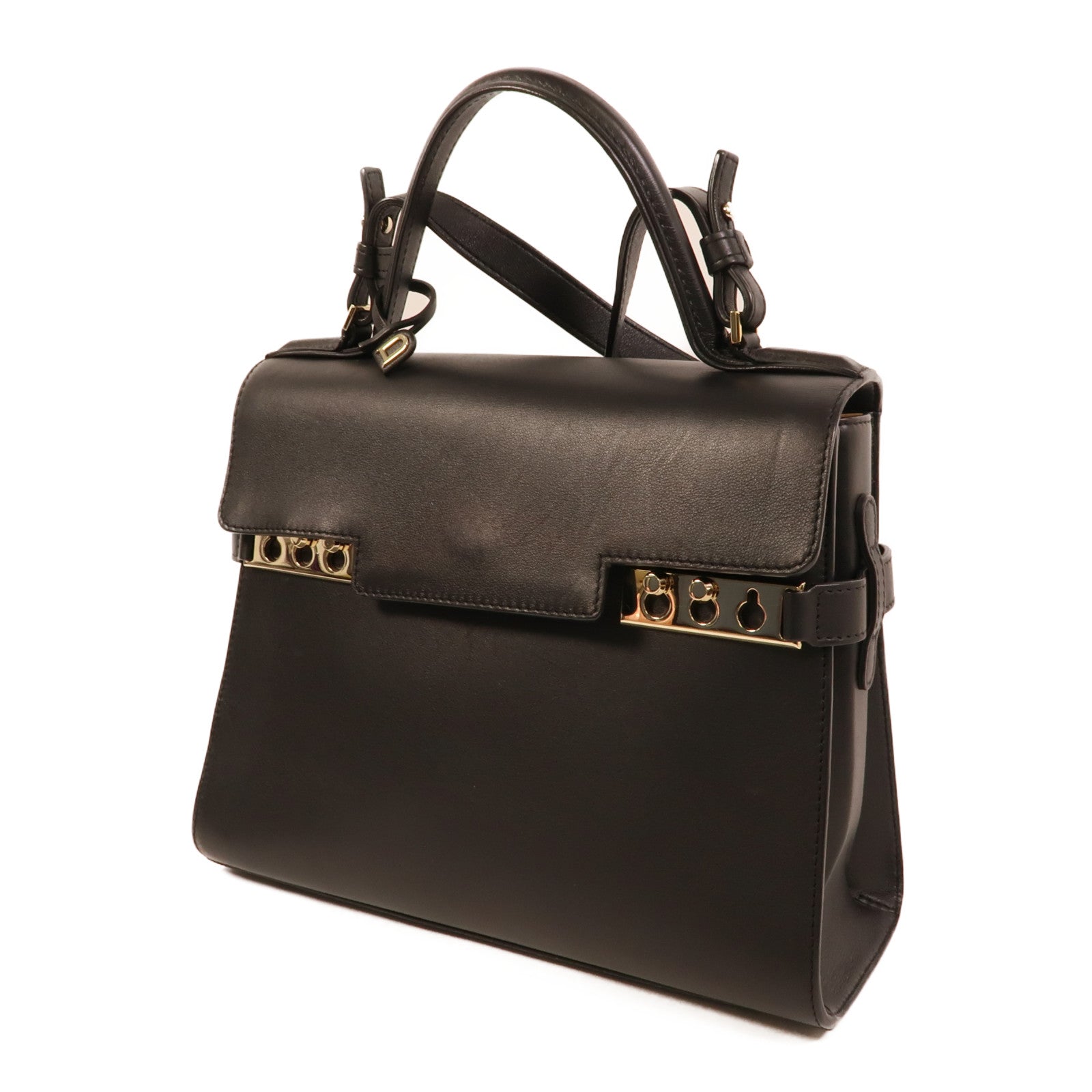 Delvaux 牛皮皮革Tempete MM手挽肩背兩用袋