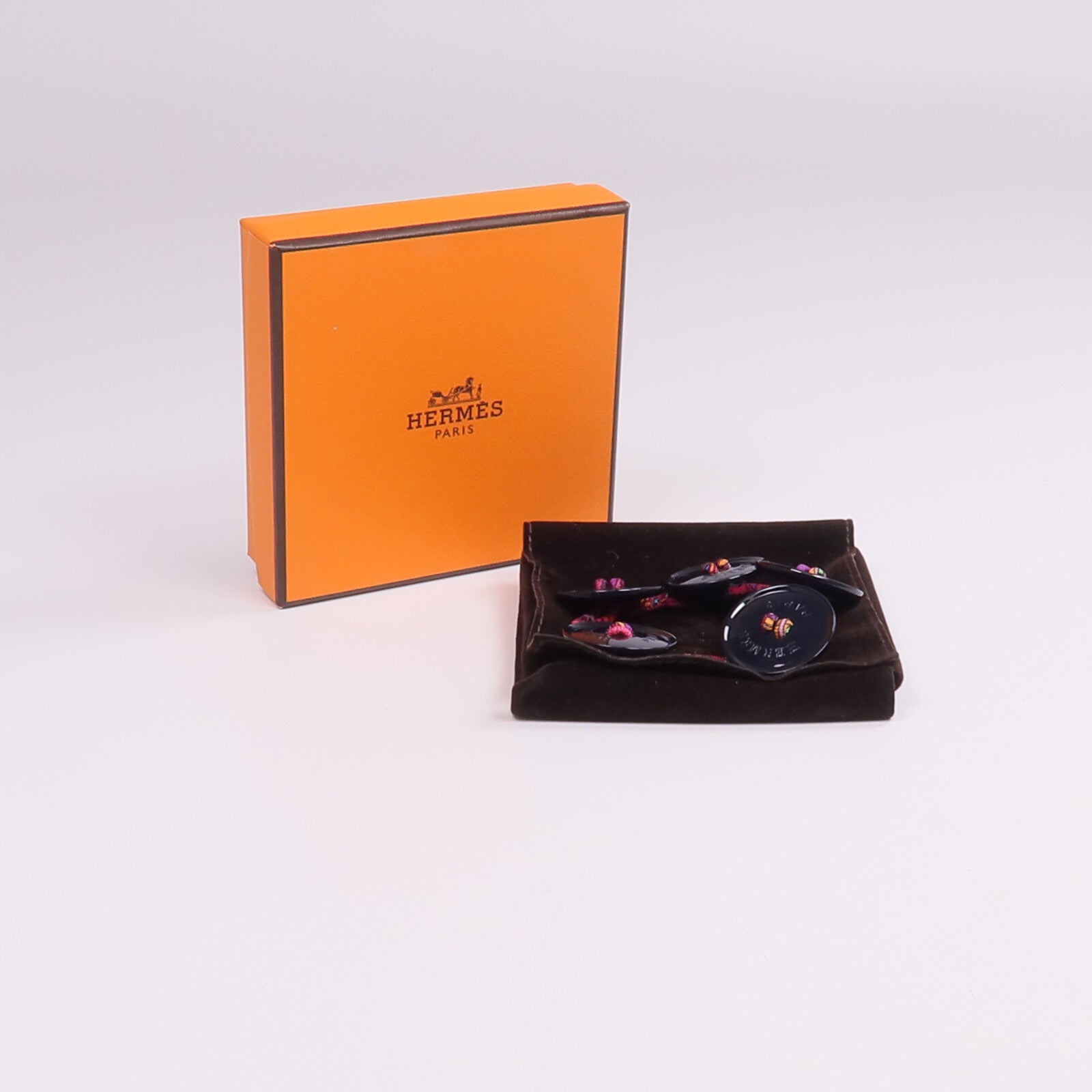 HERMES 絲質Petit H Button Bracelet手帶