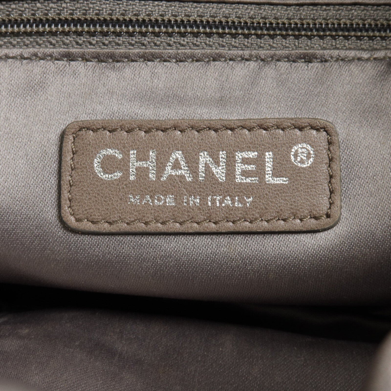 CHANEL 布料Chain Shoulder鏈帶肩背袋