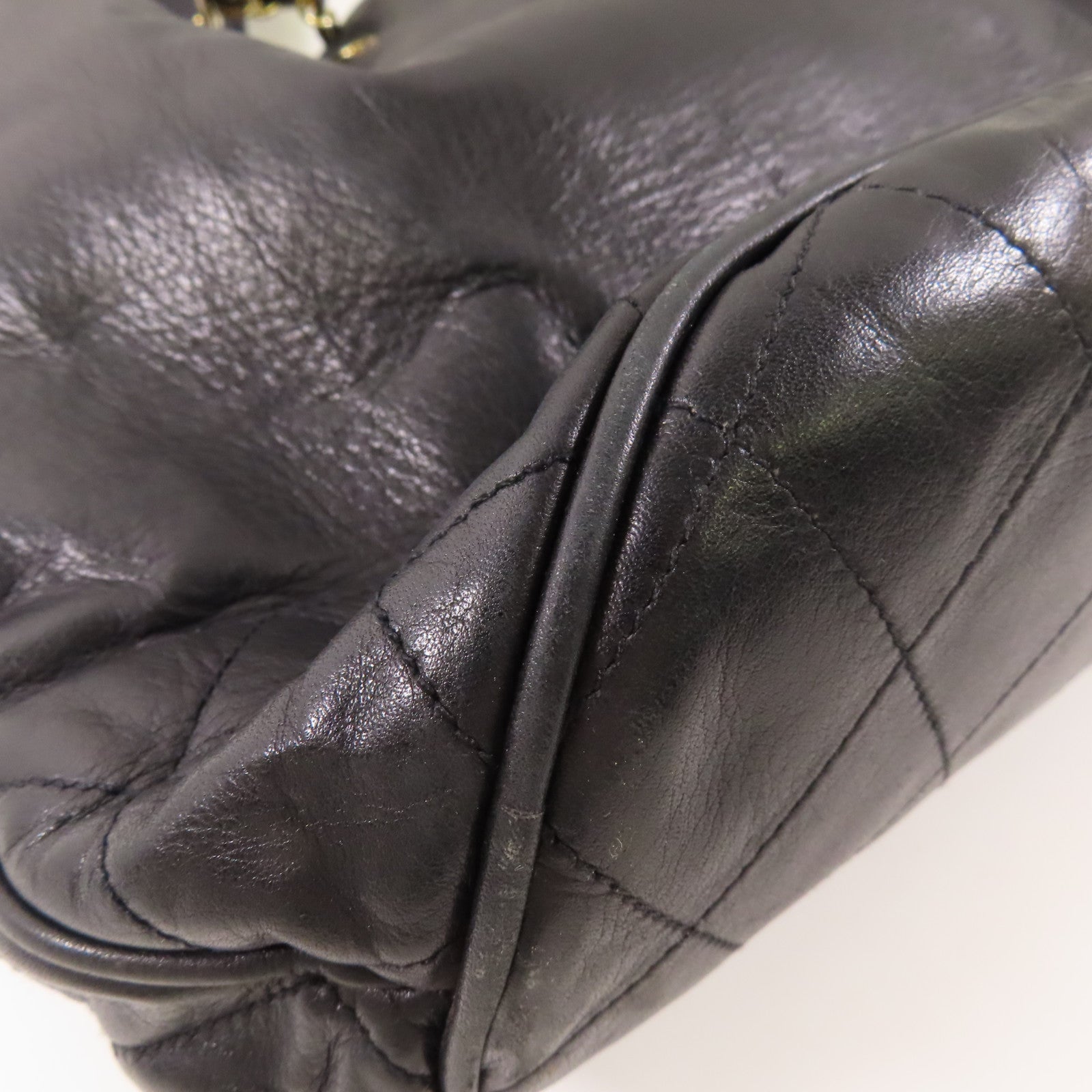 CHANEL 牛皮皮革Vintage Chain Shoulder Bag金扣鏈帶肩背袋