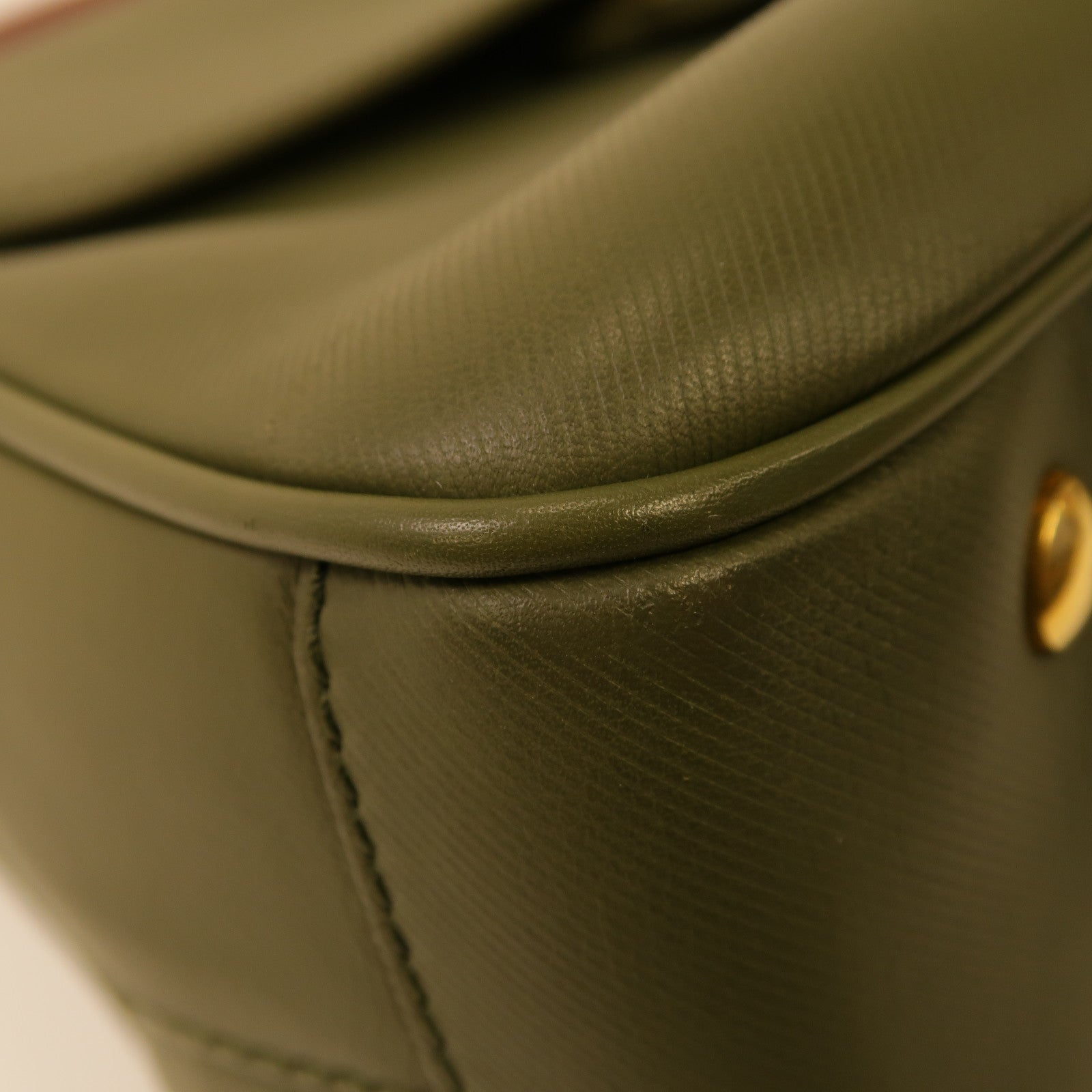 BURBERRY 【激減優惠】牛皮皮革2 Way Shoulder金扣手挽肩背兩用袋綠色/紅色