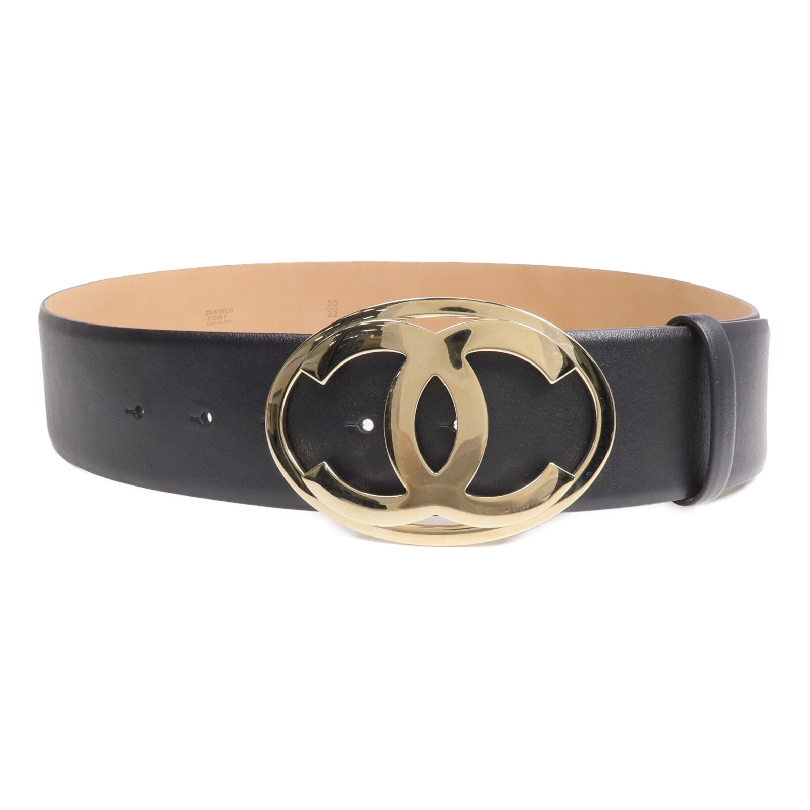 CHANEL 【激減優惠】牛皮皮革Belt金扣皮帶