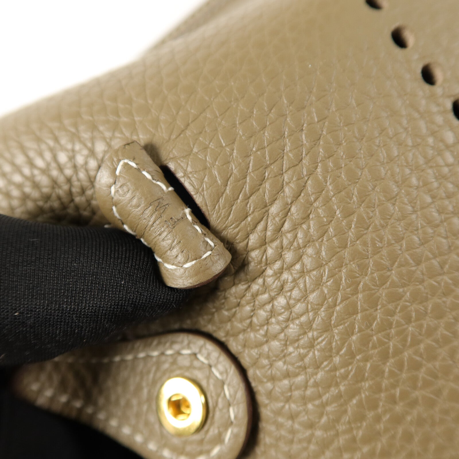 HERMES Clemence皮革Evelyne TPM肩背袋Etoupe