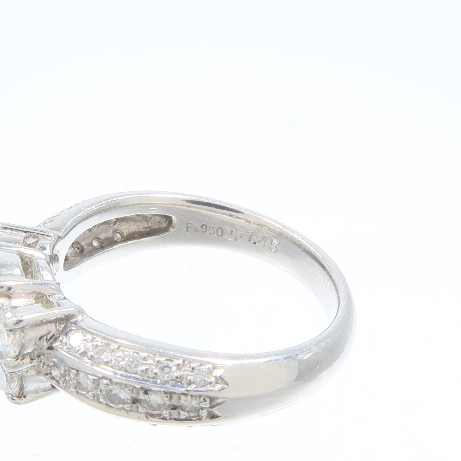JEWELRY PT900鉑金Cat's EyeDiamond Ring貓眼石/鑽石戒指