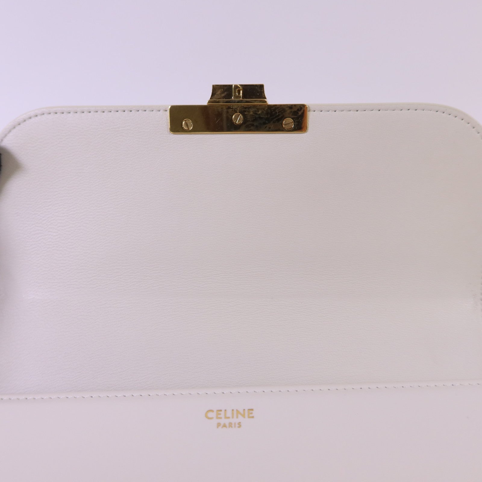 CELINE 【激減優惠】牛皮皮革Teen Triomphe金扣肩背袋