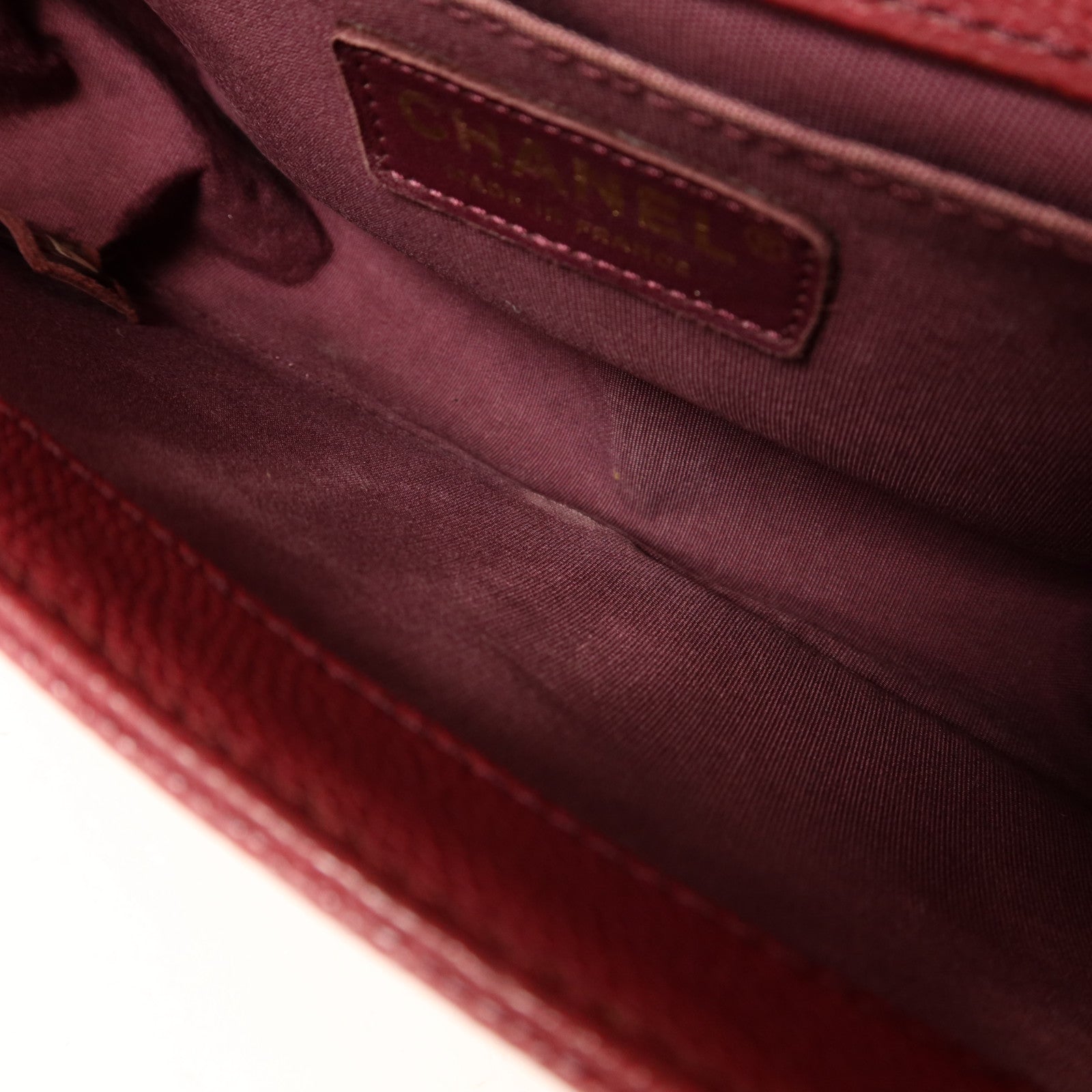 CHANEL 牛皮皮革Boy 25金扣鏈帶肩背袋