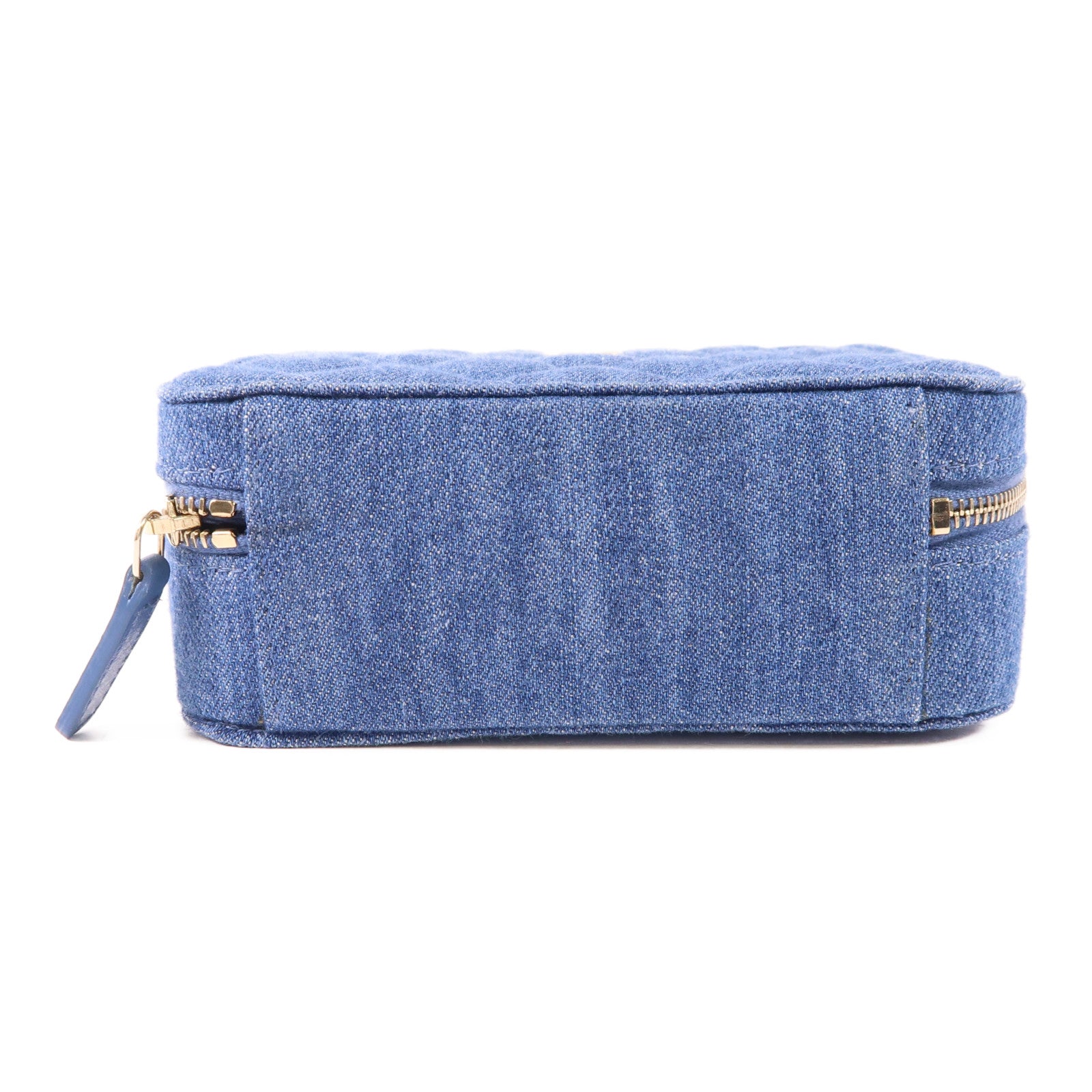 CHANEL 牛仔布Pearl Crush Denim Camera Bag金扣肩背袋