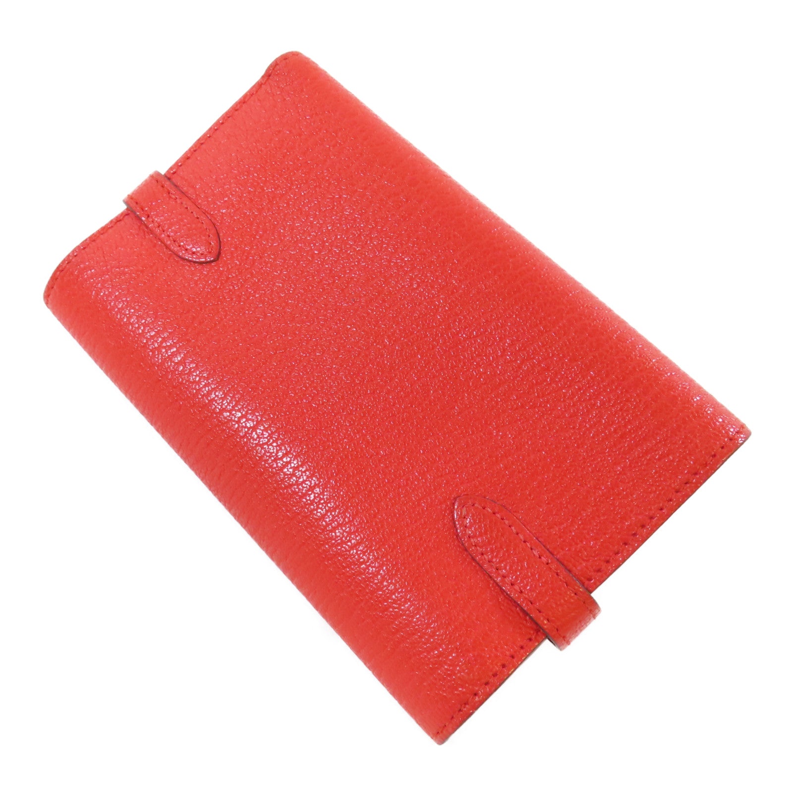 HERMES 【激減優惠】Chevre皮革Kelly Wallet金扣錢包Rouge Tomate/紅色