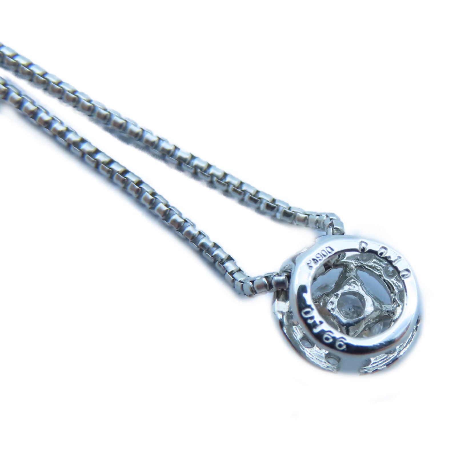 JEWELRY 【激減優惠】PT900白金/18K白金Diamond Necklace 0.166ct/0.10ct鑽石項鍊#44cm