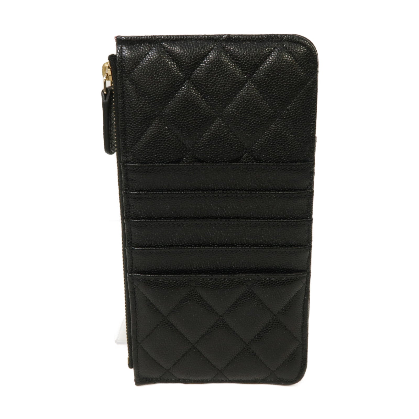 CHANEL 【激減優惠】菱格Caviar皮革Clutch Bag金扣手拿包黑色
