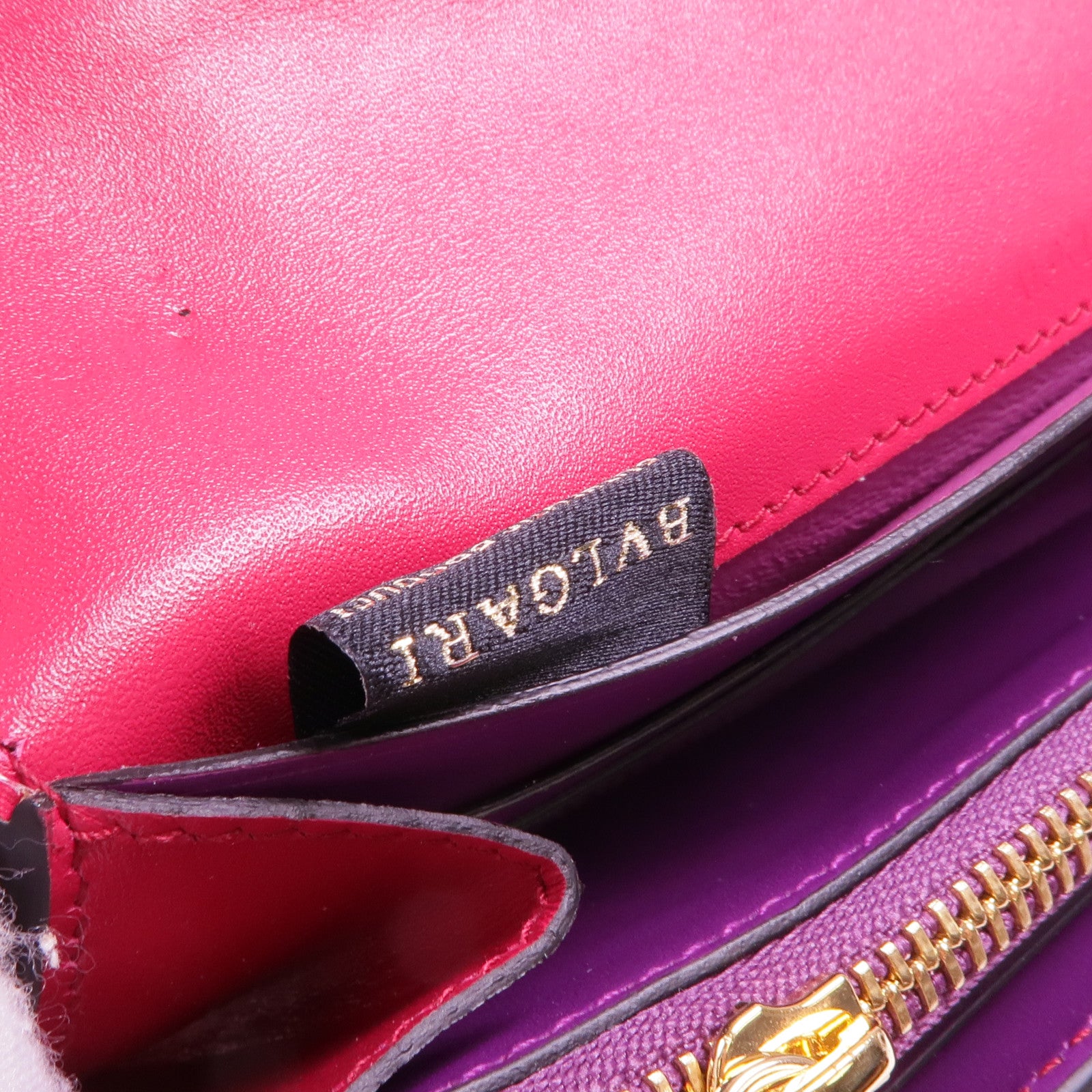 BVLGARI 牛皮皮革Serpenti Forever Wallet金扣長錢包