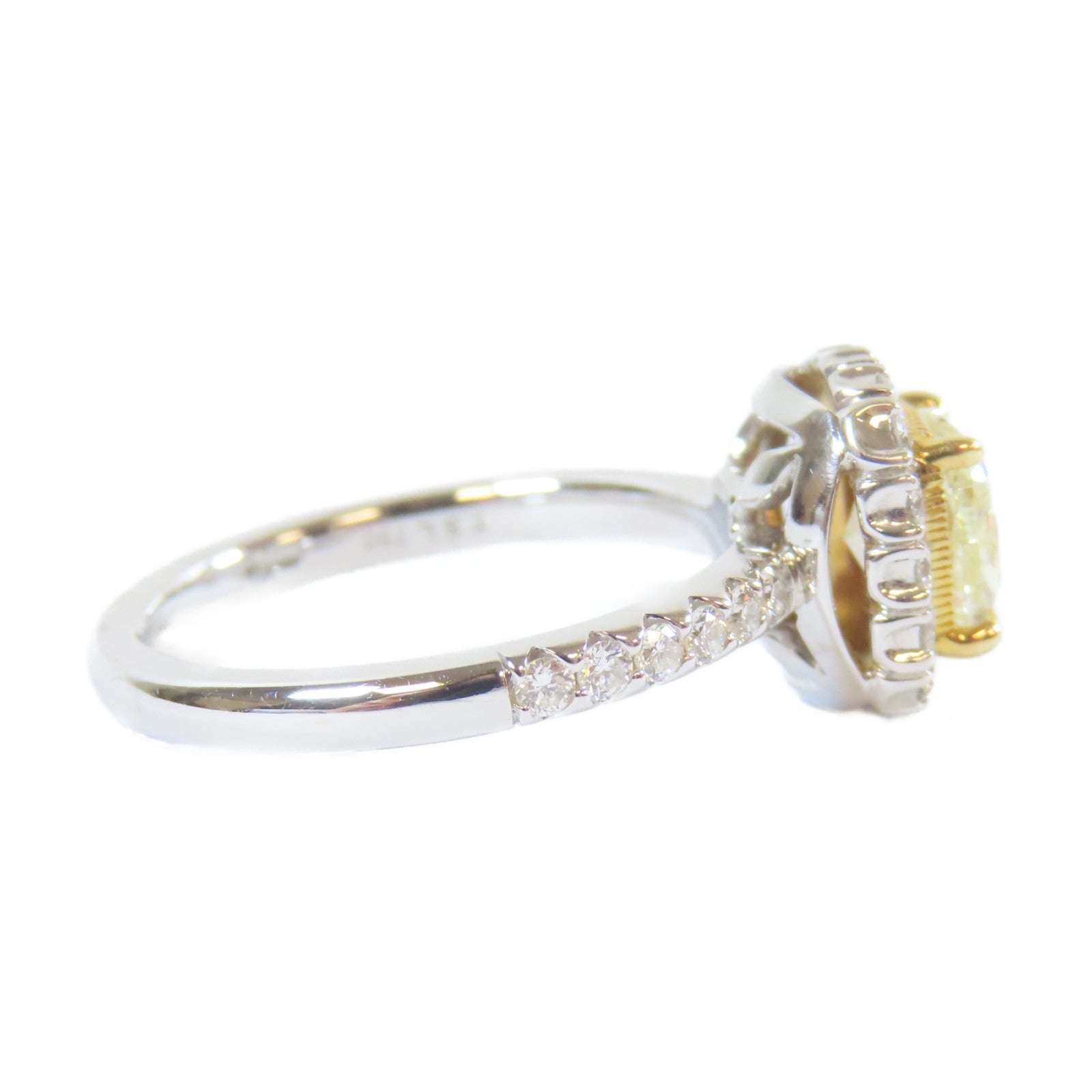 JEWELRY 18K白金Yellow Diamond Ring1.28ct鑽石戒指US#5.5