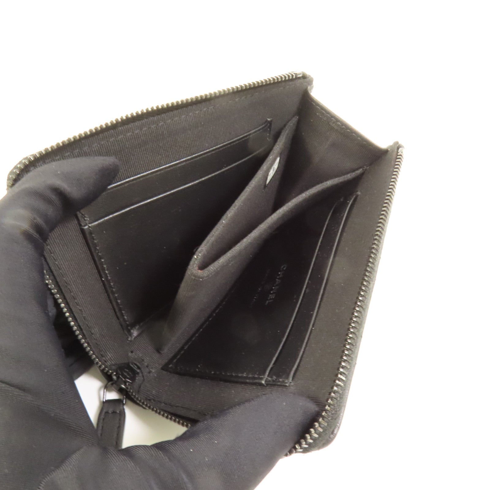 CHANEL 羊皮皮革CoCo SoBlack L錢包