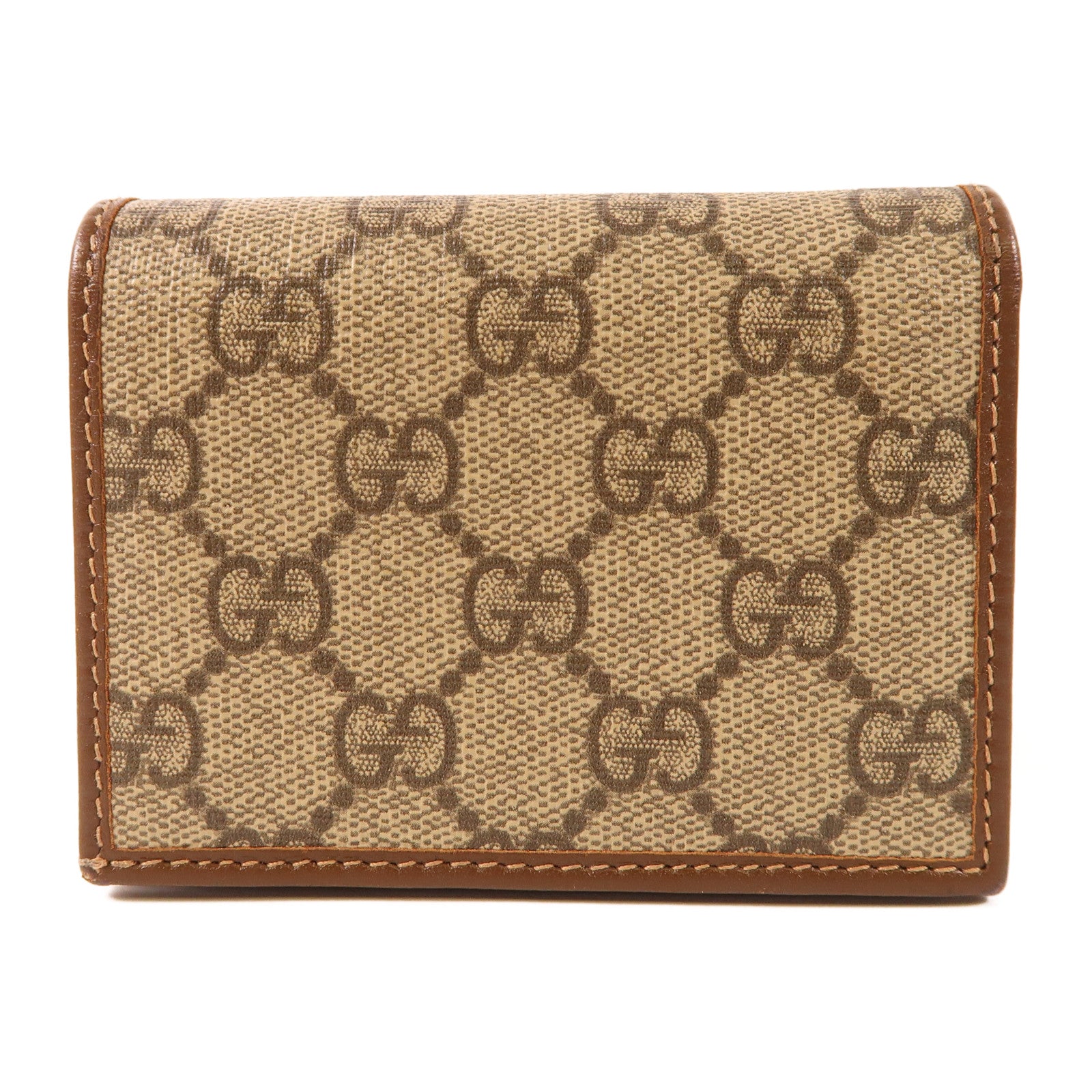 GUCCI 塗層帆布Horsebit 1955金扣錢包