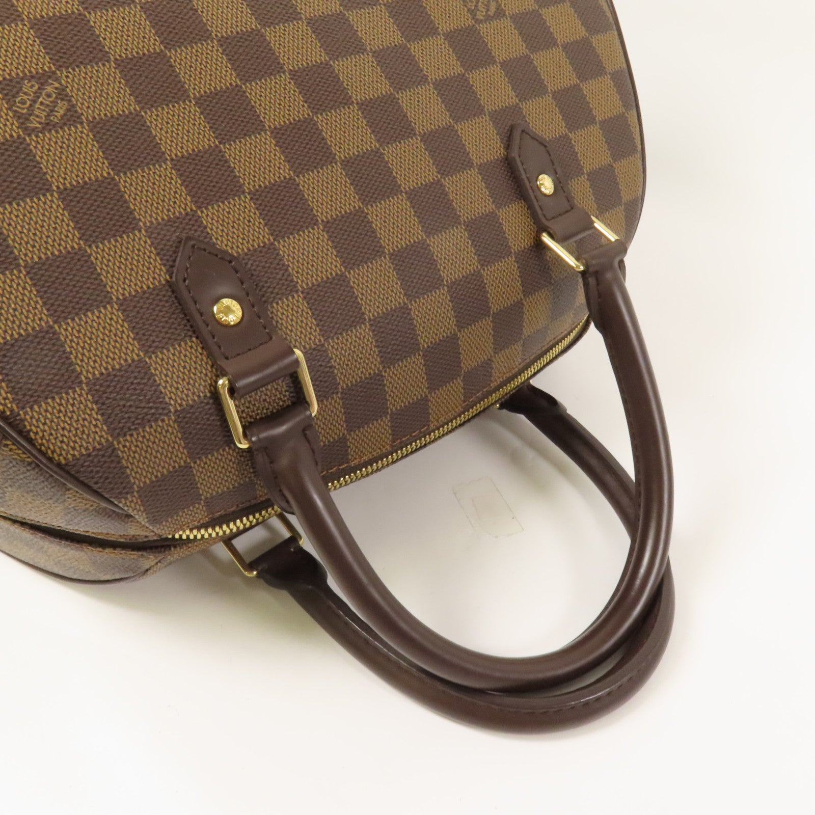 LOUIS VUITTON Damier Ribera MM金扣手挽袋