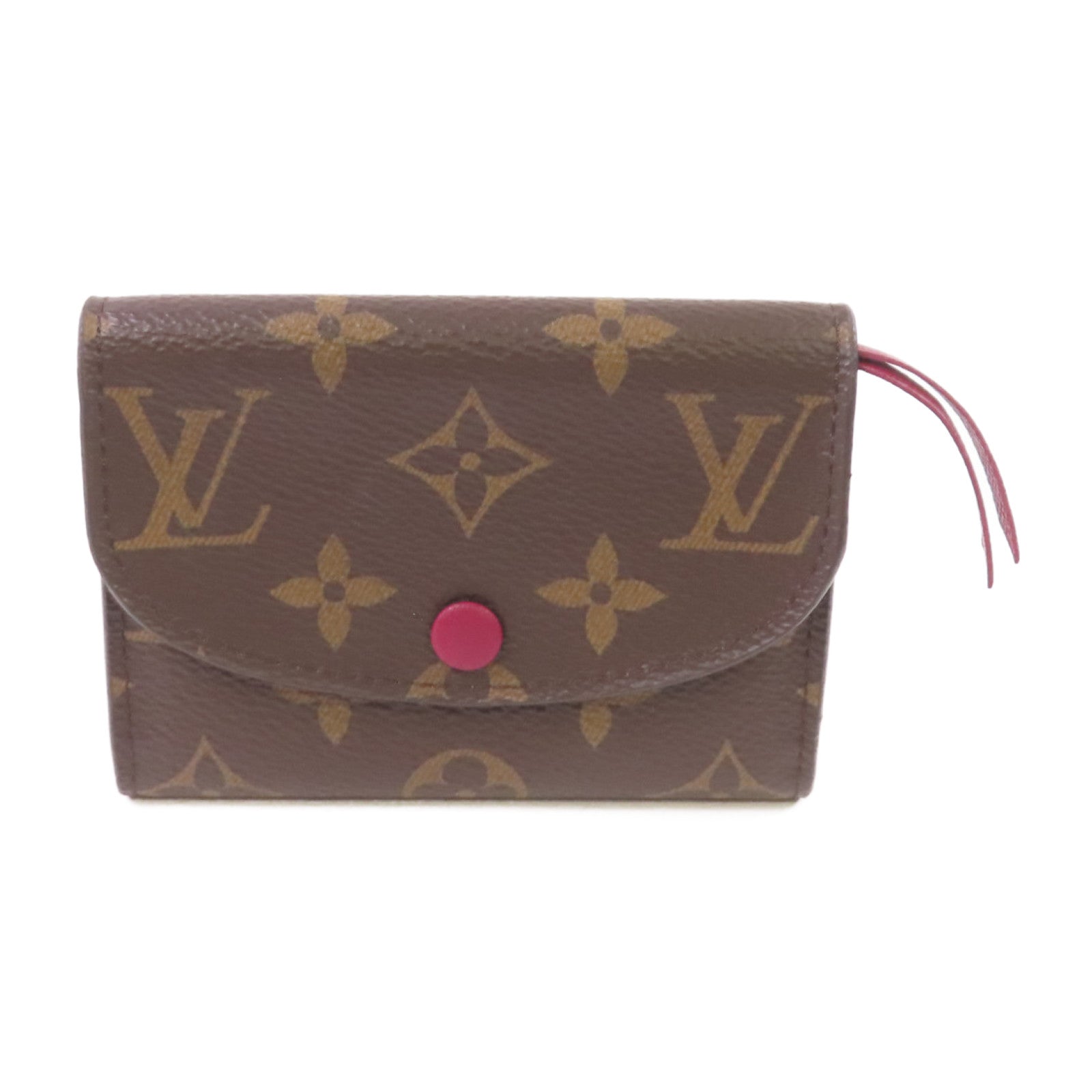 LOUIS VUITTON Monogram Rosalie Coin Case金扣零錢包啡色/酒紅色