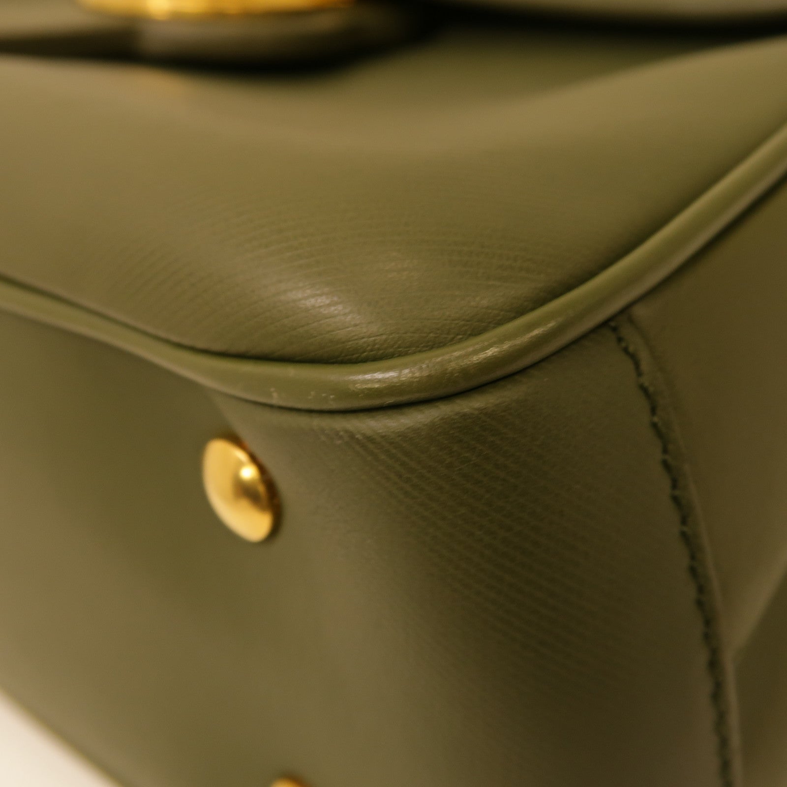 BURBERRY 【激減優惠】牛皮皮革2 Way Shoulder金扣手挽肩背兩用袋綠色/紅色