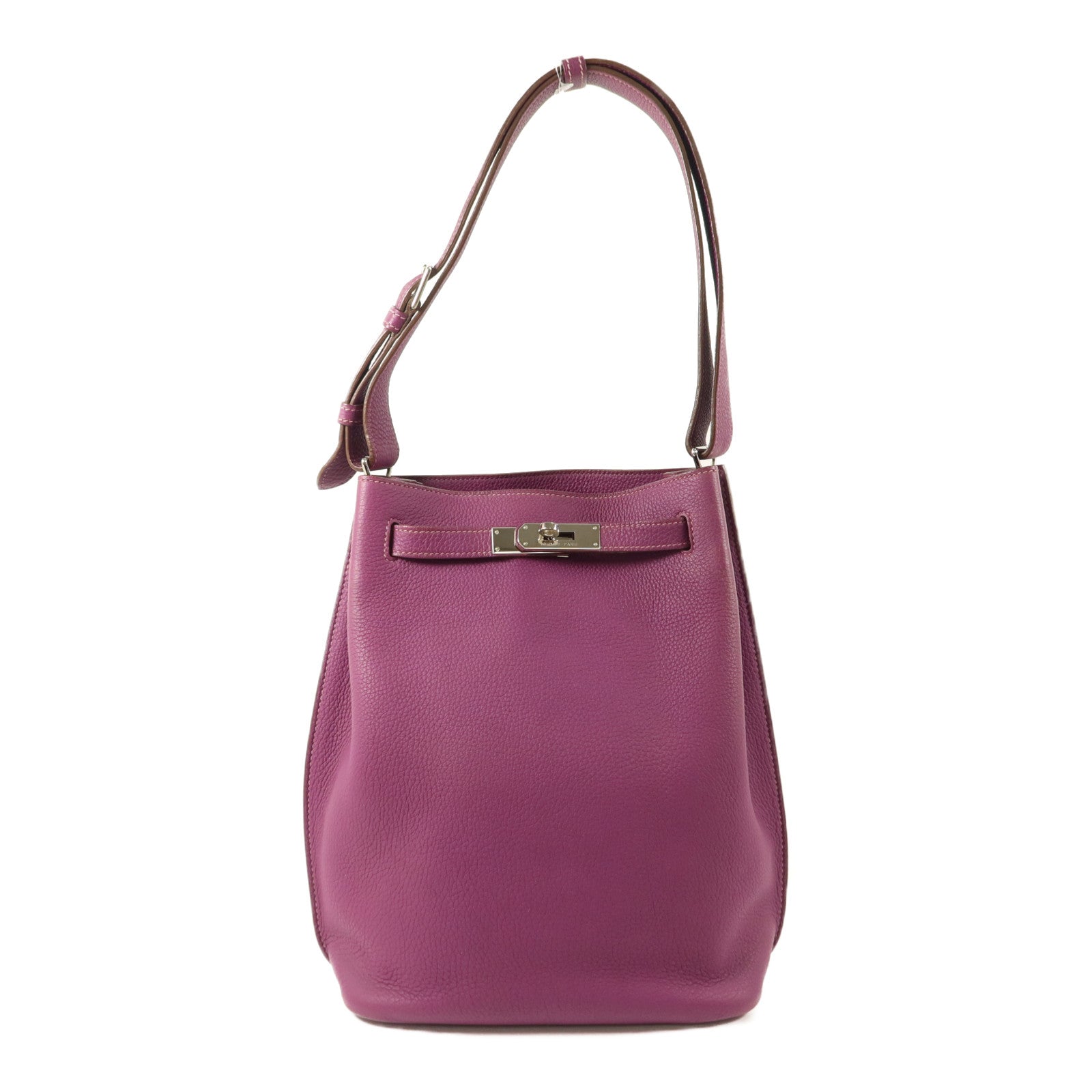 HERMES Clemence皮革So Kelly 22肩背袋Anemone