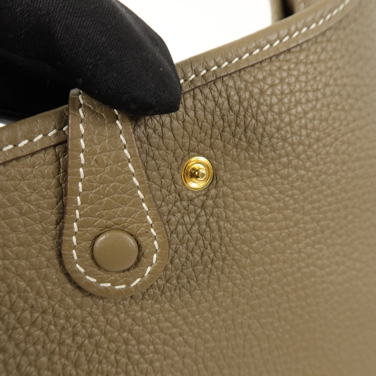 HERMES Clemence皮革Evelyne TPM肩背袋Etoupe