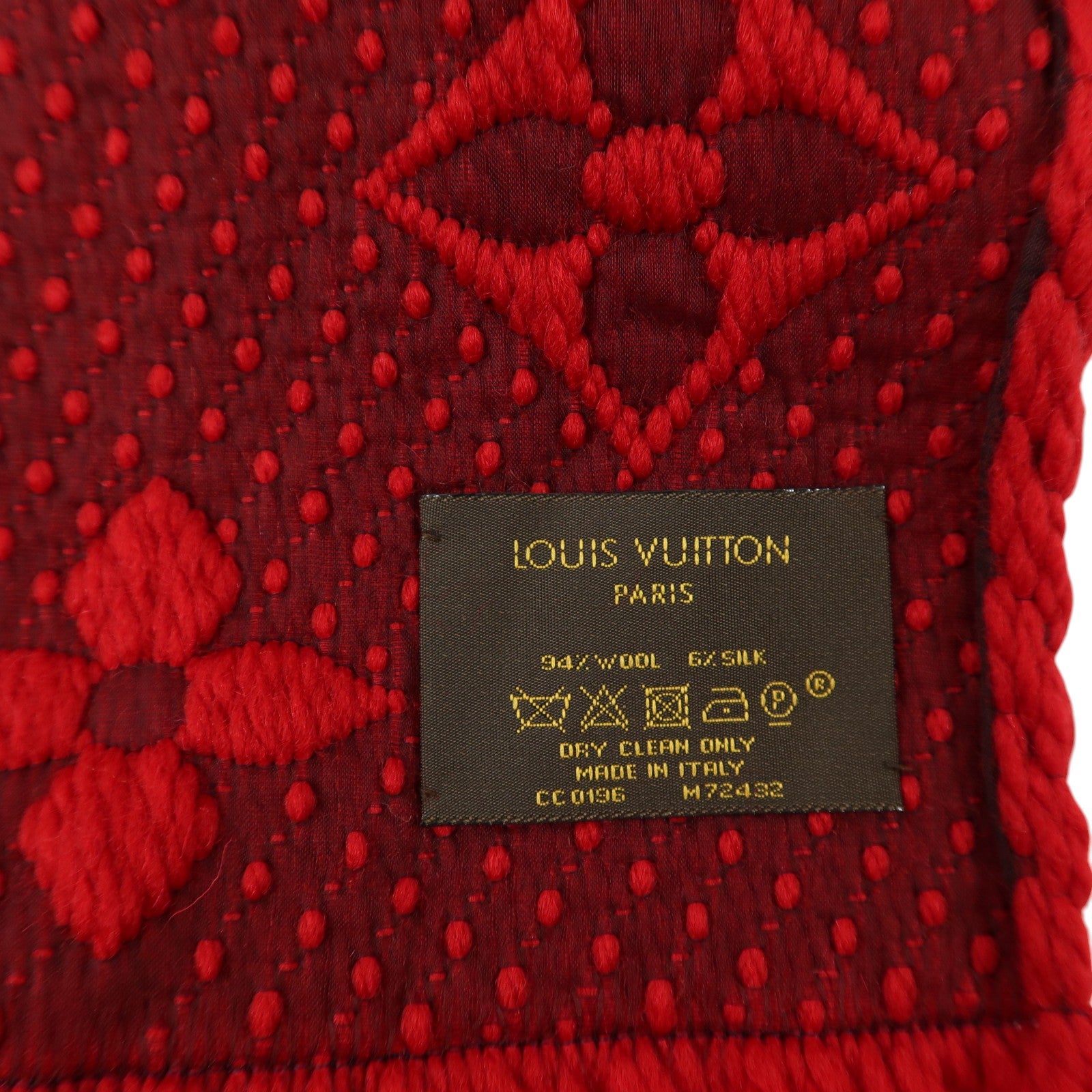 LOUIS VUITTON 羊毛/絲質Logomania Scarf絲巾