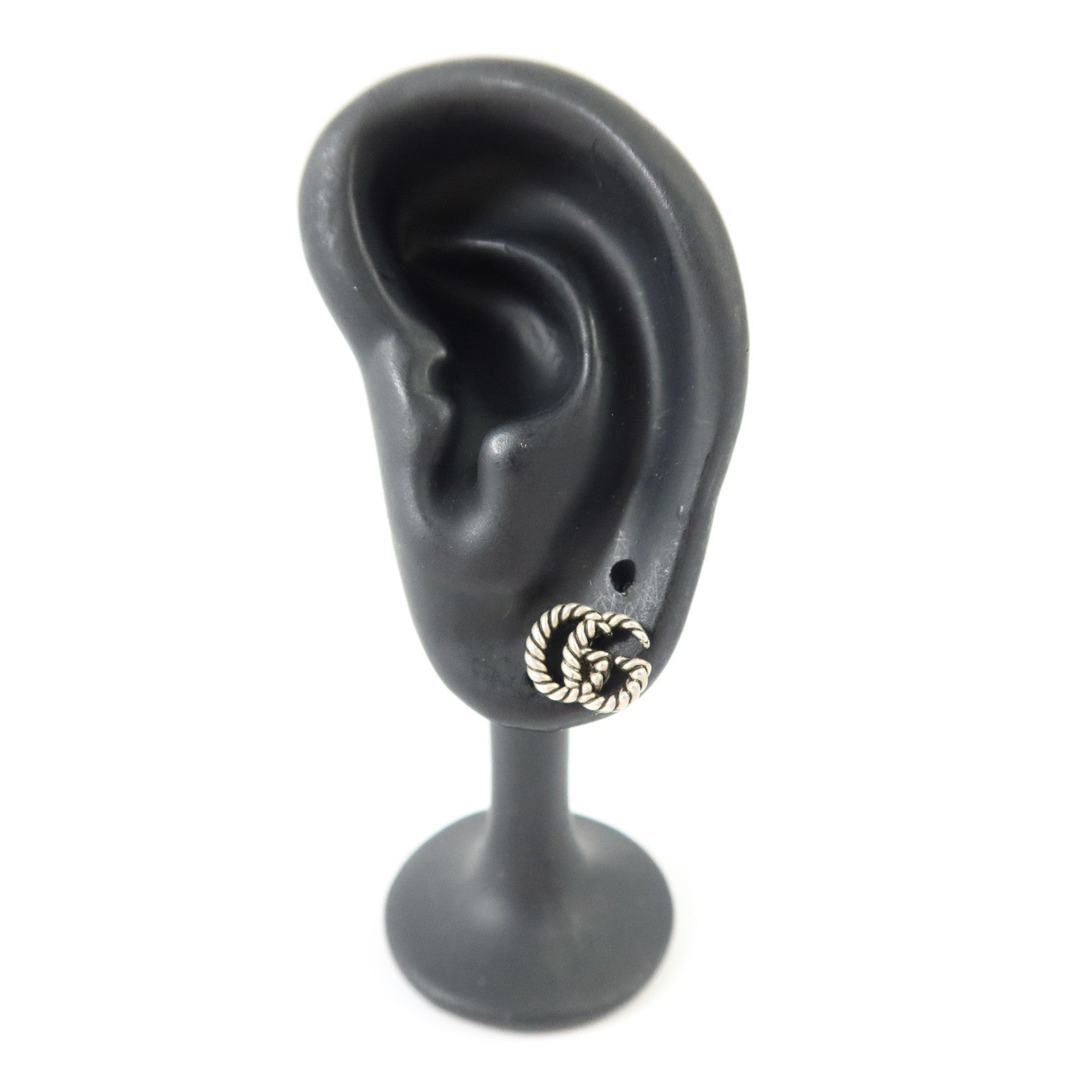GUCCI 925純銀GG Marmont Stud Earrings耳環