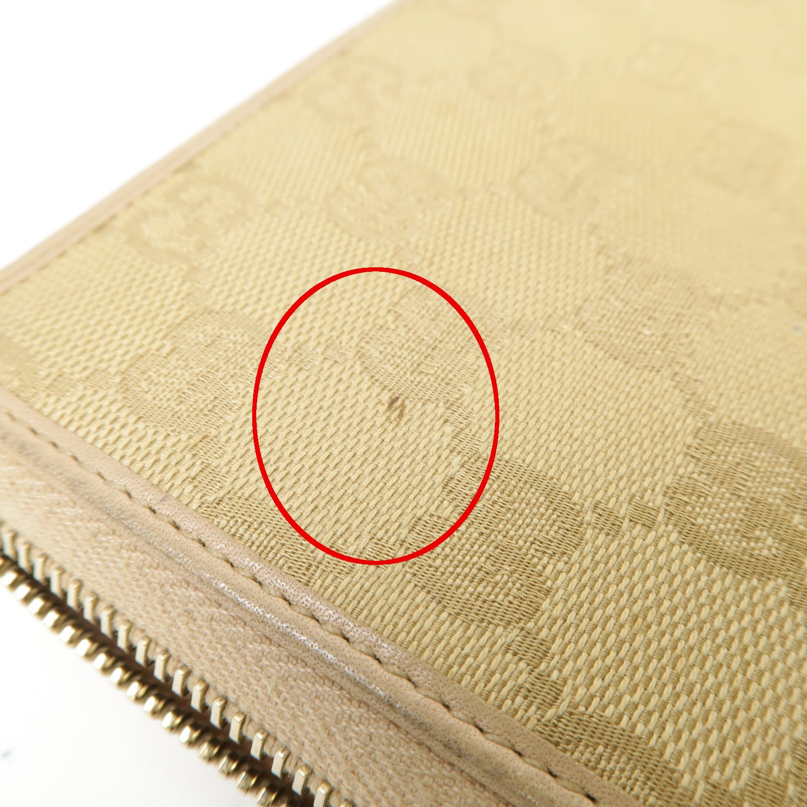 GUCCI 【激減優惠】帆布Long Wallet金扣長錢包啡色