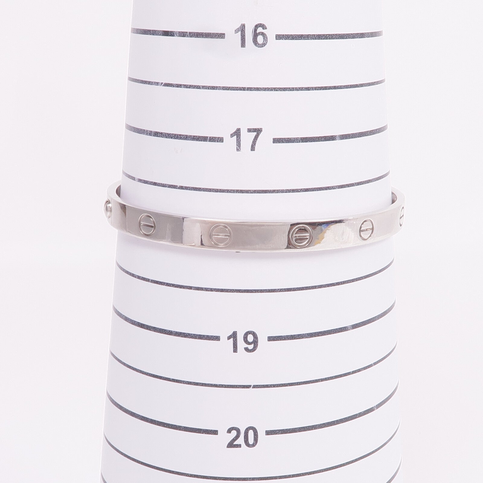 CARTIER 18K白金Love Bracelet手鐲Cartier#19