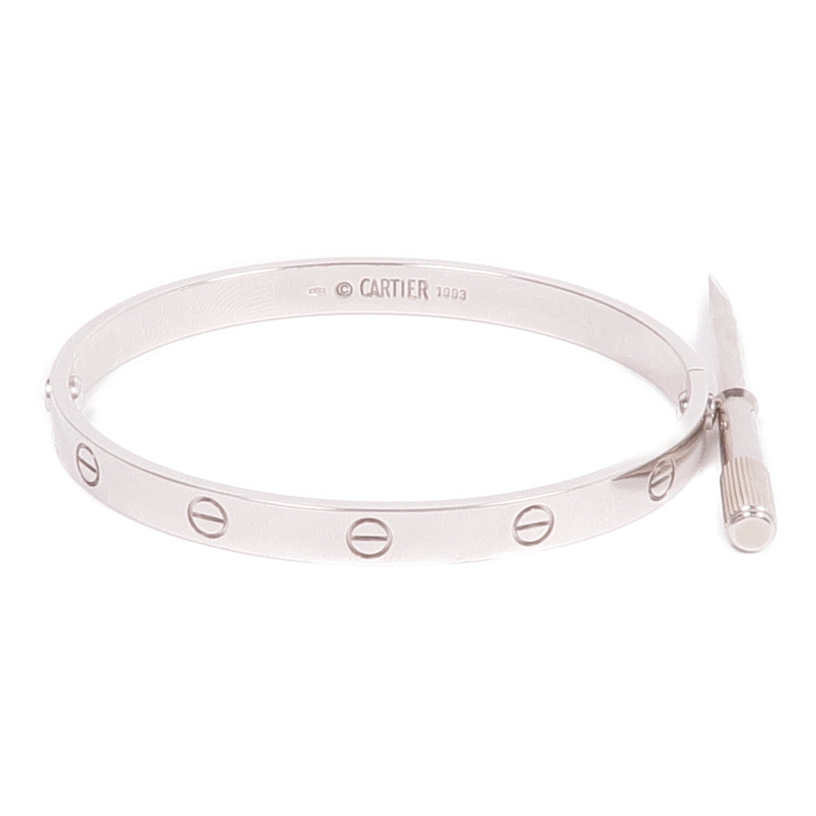CARTIER 18K白金Love Bracelet手鐲Cartier#19