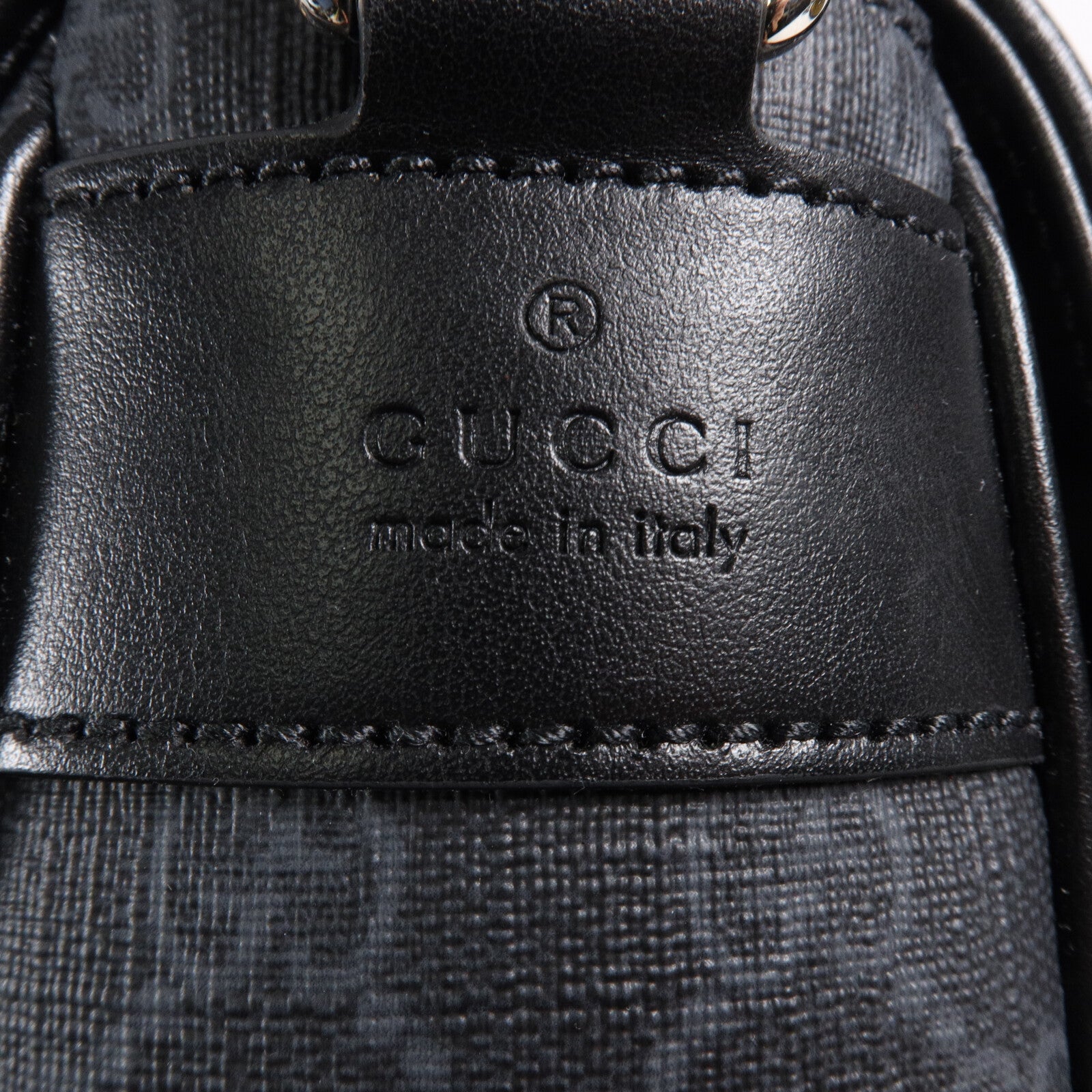 GUCCI 塗層帆布GG Black Medium Crssbody Bag肩背袋