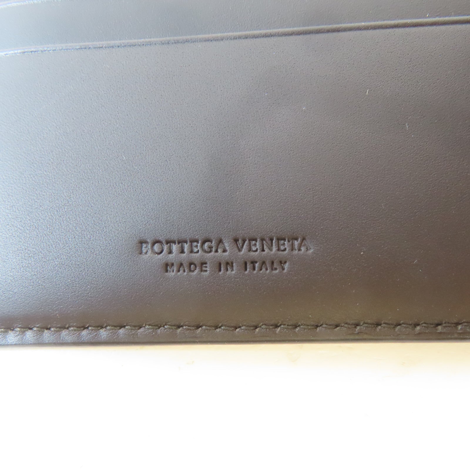 BOTTEGA VENETA 織紋羊皮皮革Bifold Wallet錢包啡色