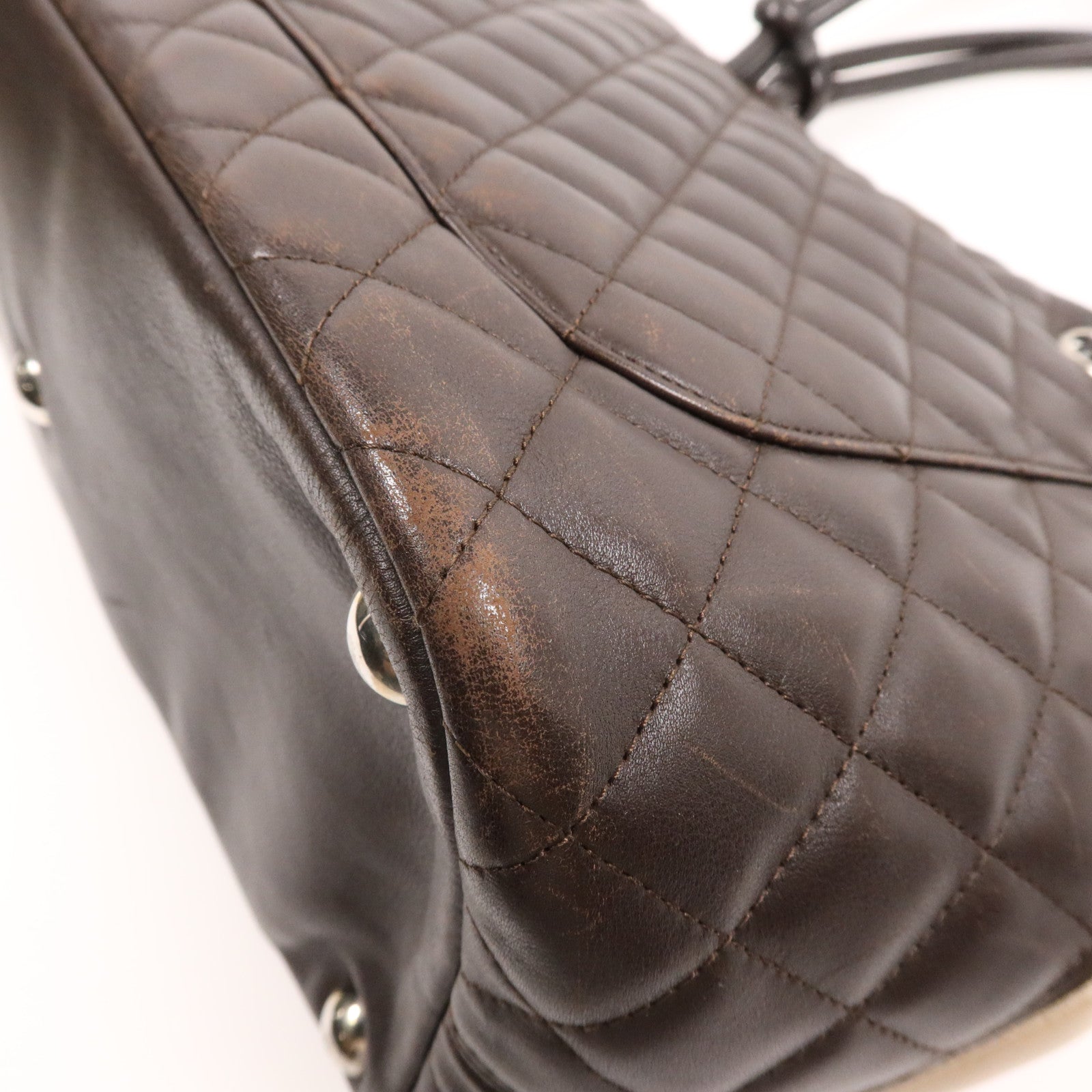 CHANEL 牛皮皮革Cambon Tote Bag銀扣手挽袋