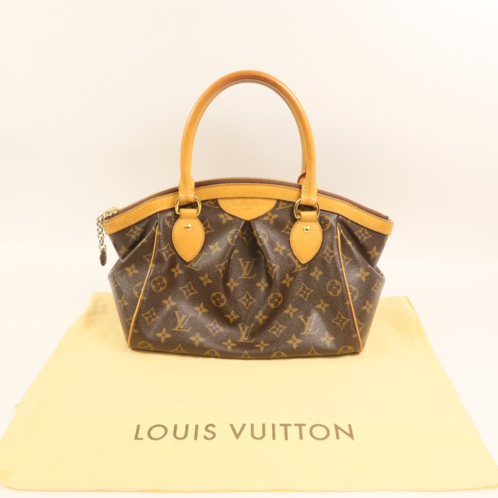 LOUIS VUITTON Monogram Tivoli PM金扣手挽袋
