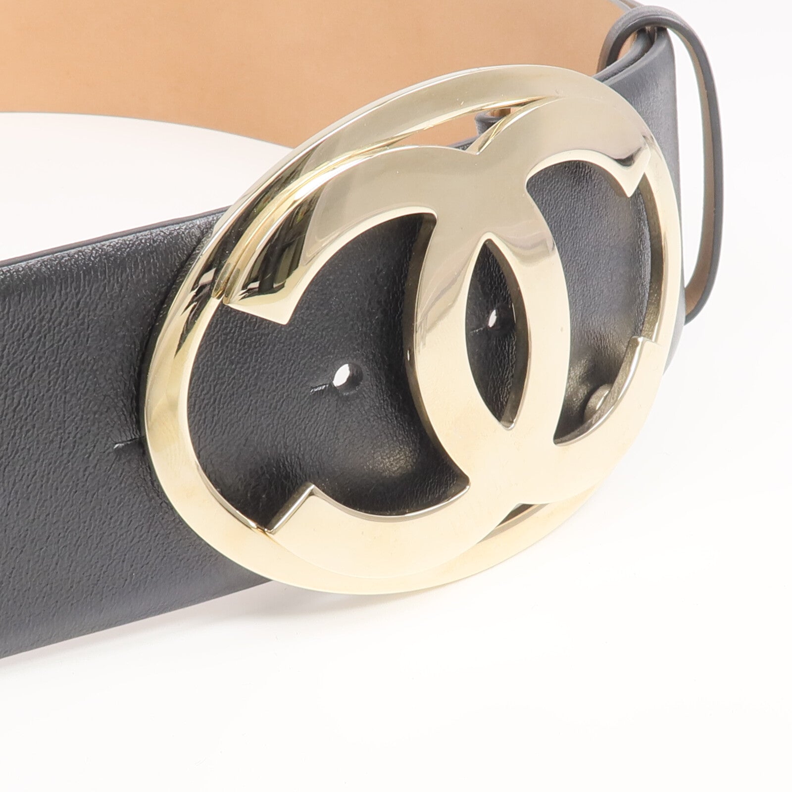 CHANEL 【激減優惠】牛皮皮革Belt金扣皮帶