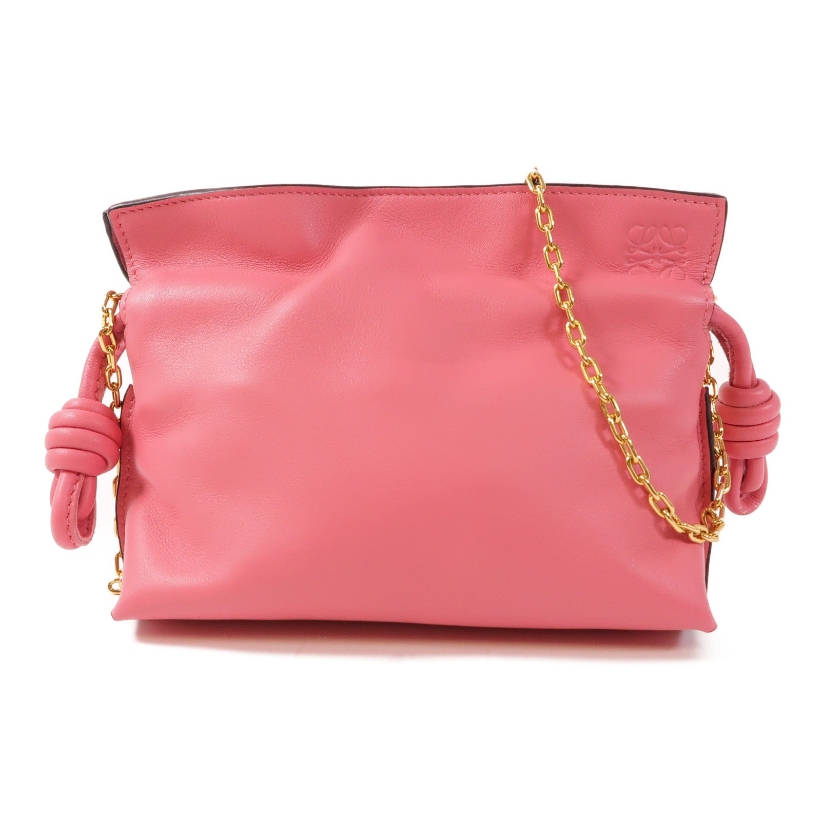 LOEWE 羊皮皮革Nano Flamenco金扣鏈帶肩背袋