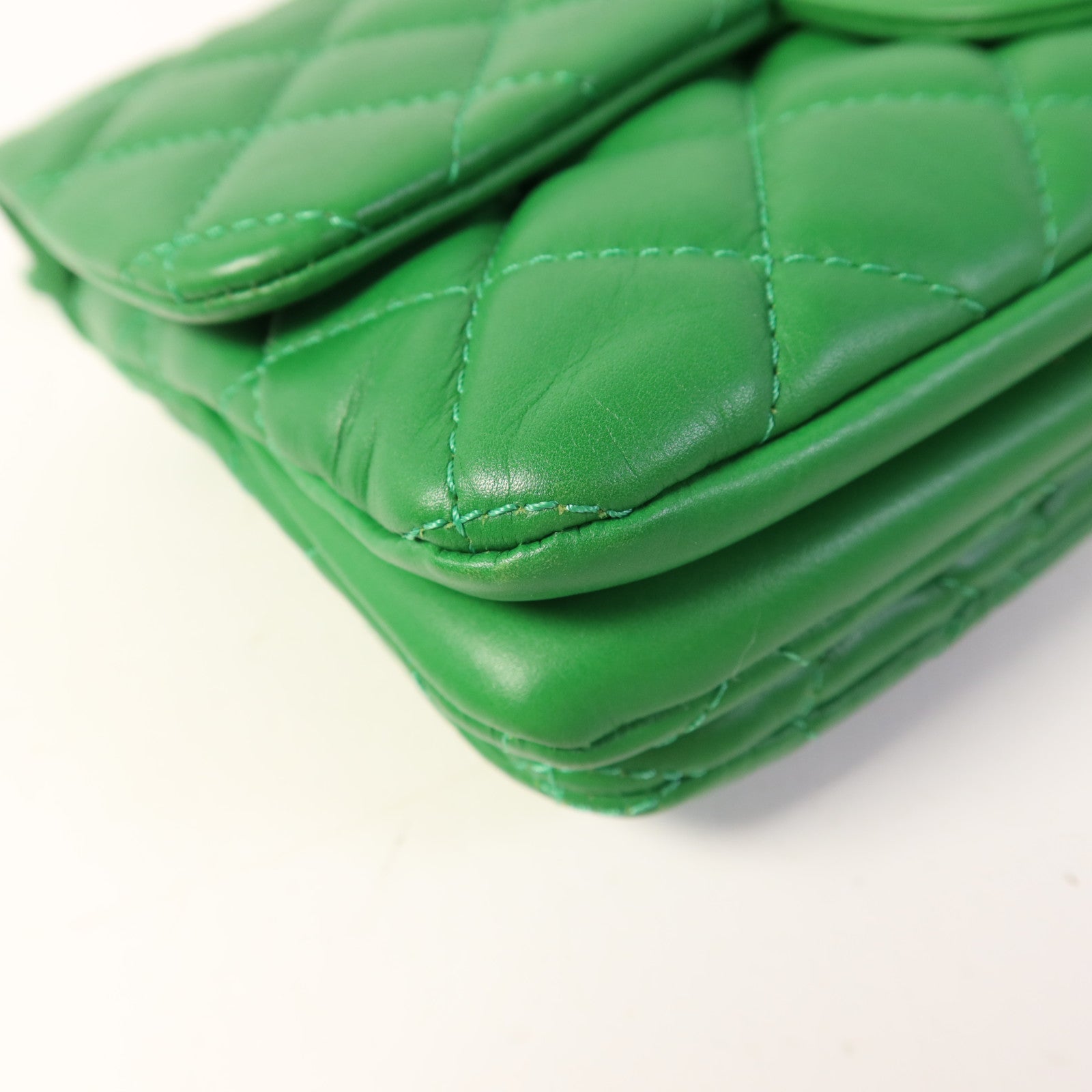 CHANEL 羊皮皮革Chain Shoulder Bag銀扣鏈帶肩背袋