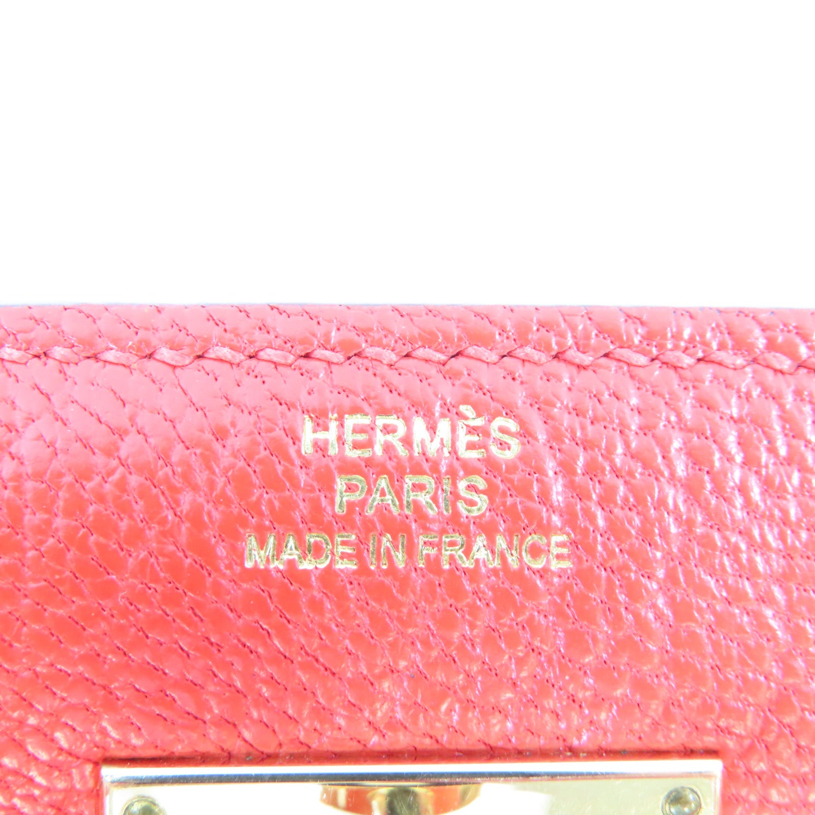 HERMES 【激減優惠】Chevre皮革Kelly Wallet金扣錢包Rouge Tomate/紅色