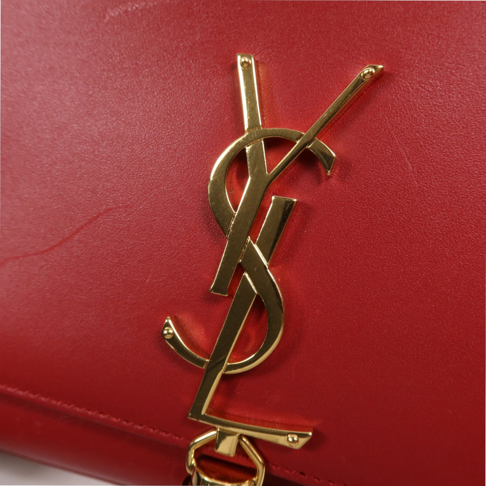 YVES SAINT LAURENT 牛皮皮革Kate Tassel金扣鏈帶肩背袋