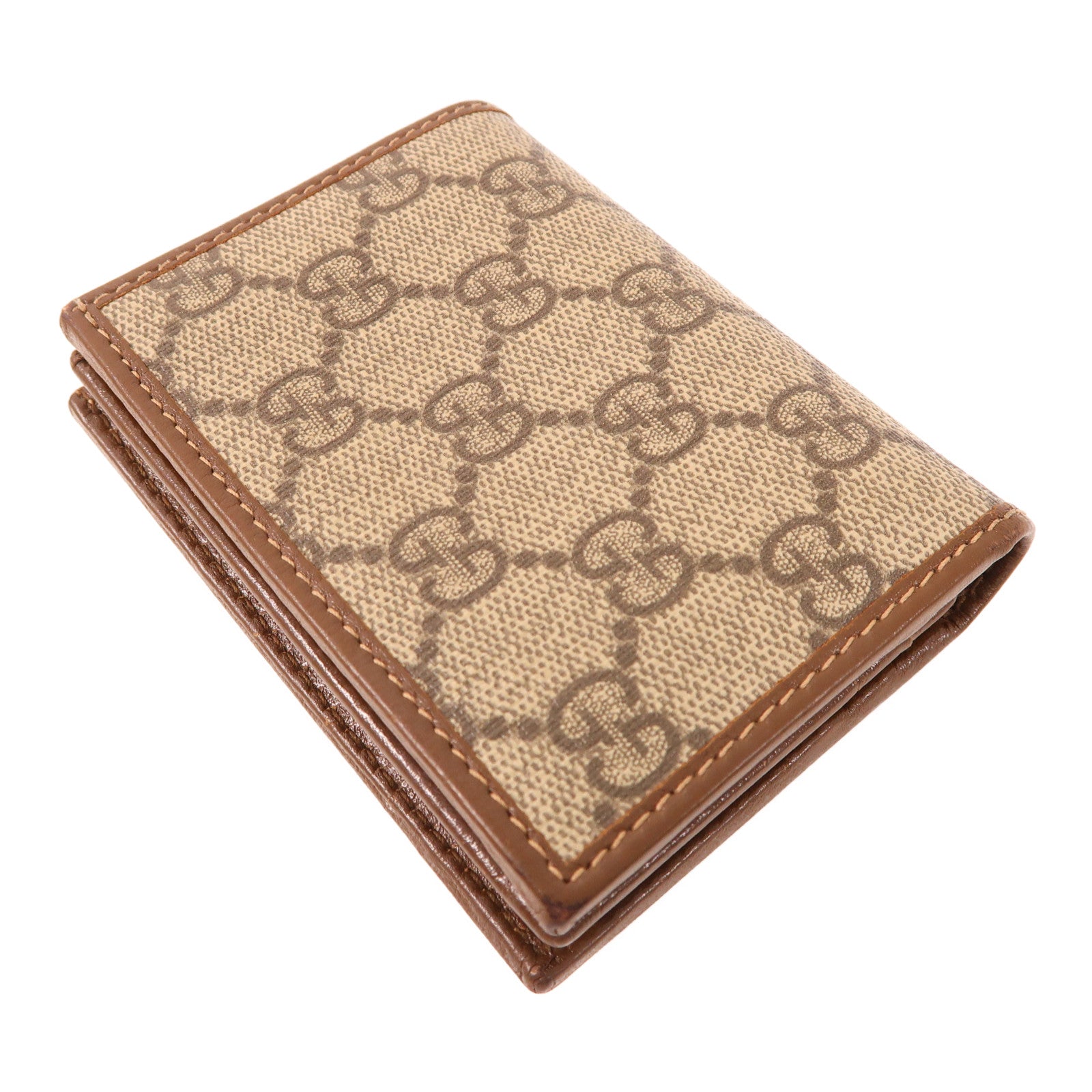 GUCCI 塗層帆布Horsebit 1955金扣錢包