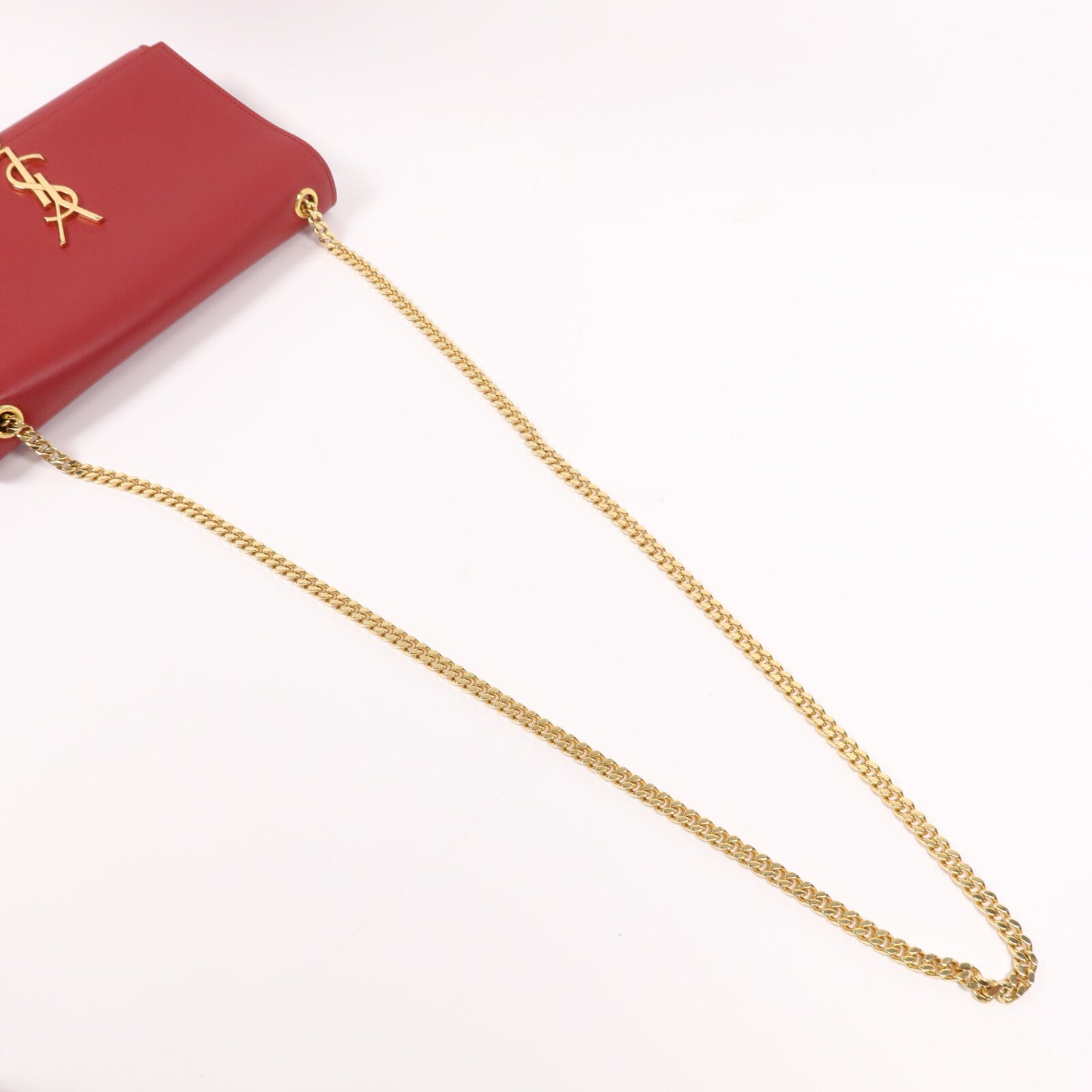 YVES SAINT LAURENT 牛皮皮革Kate Tassel金扣鏈帶肩背袋